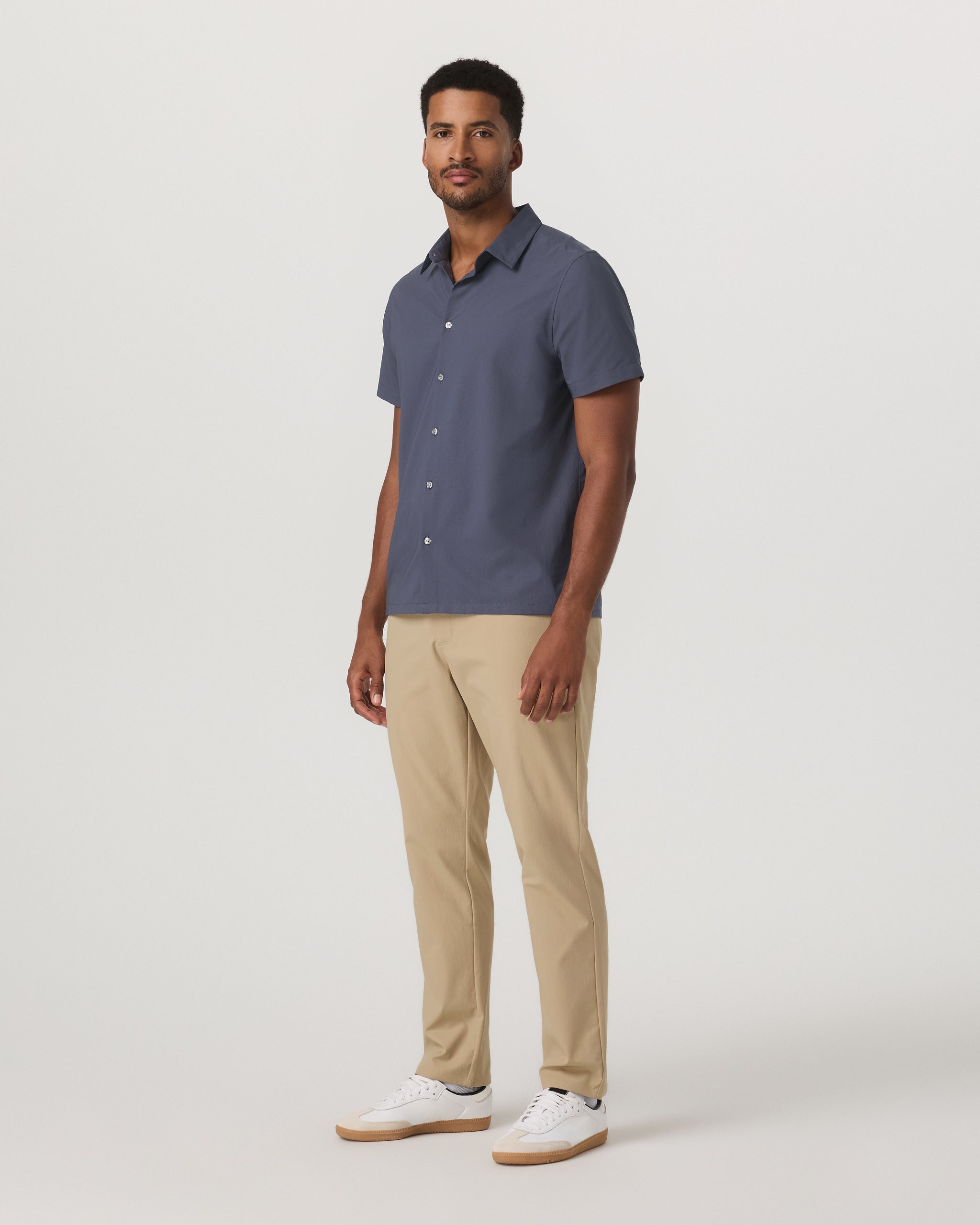 Short Sleeve Manhattan Button Down | Azure - Image 5