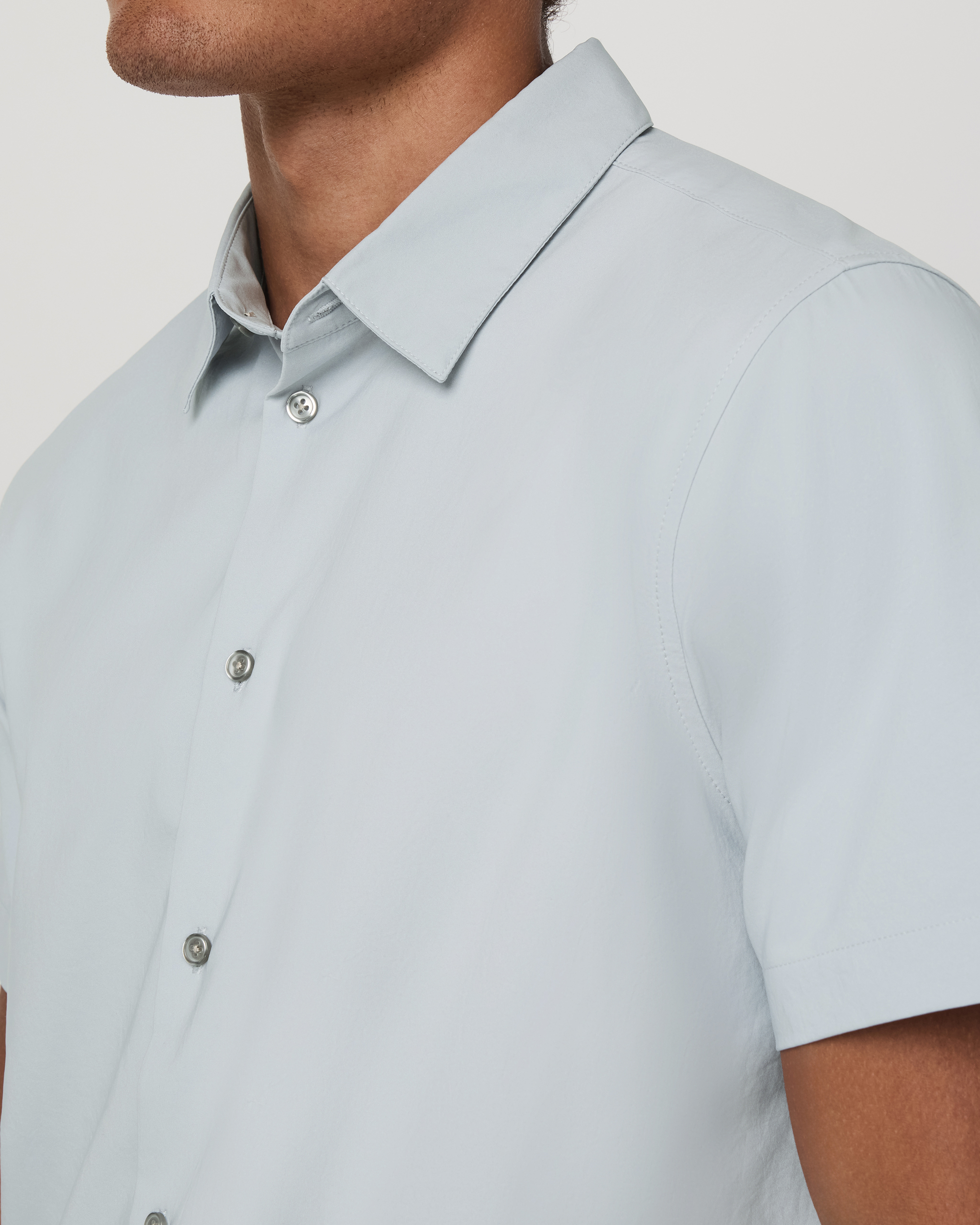 Short Sleeve Manhattan Button Down | Harbor Grey - Image 2