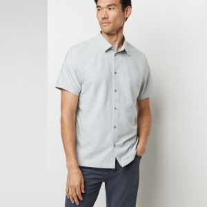 Short Sleeve Manhattan Button Down | Sky Grey