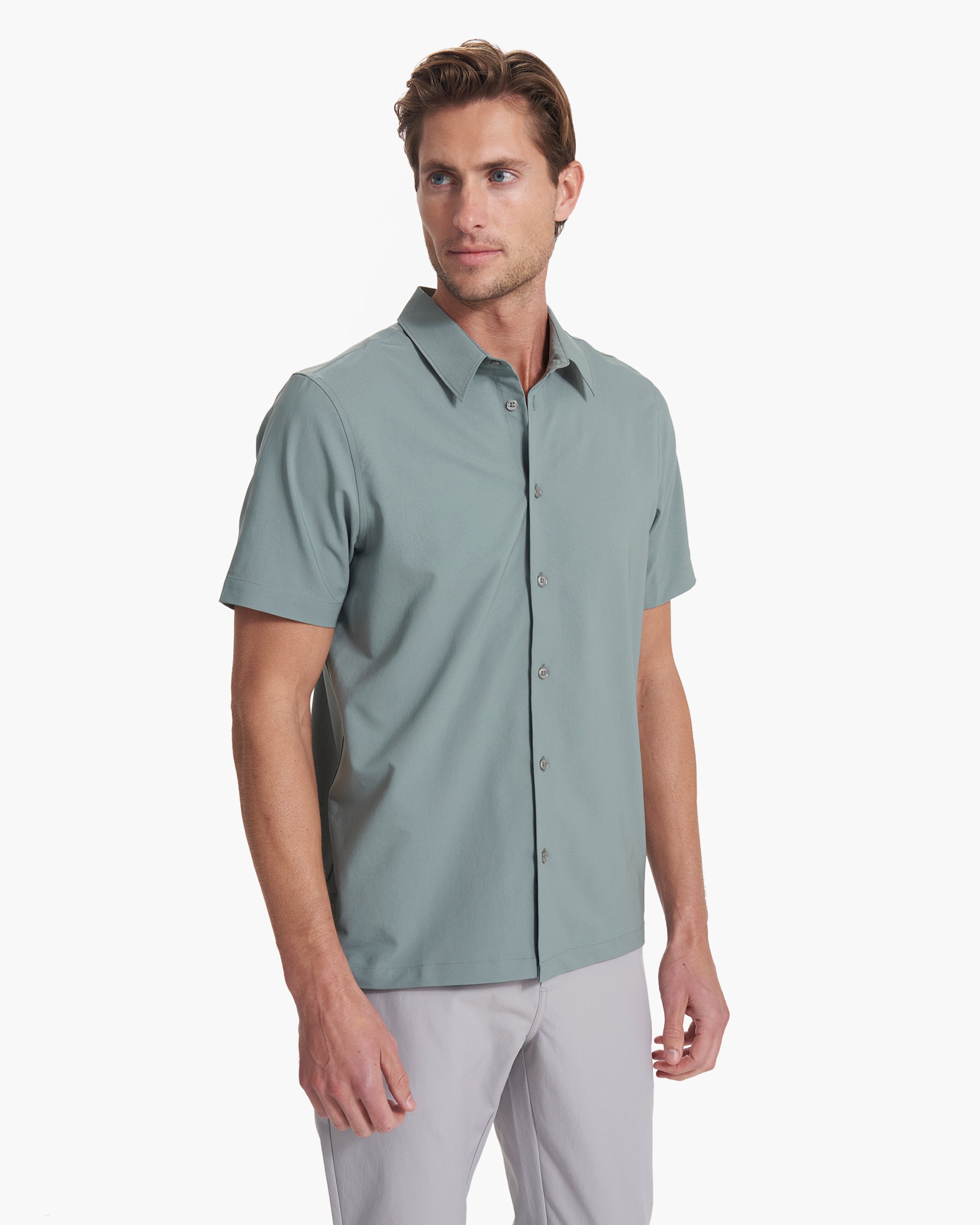 Short Sleeve Manhattan Button Down | Stormy - Image 2