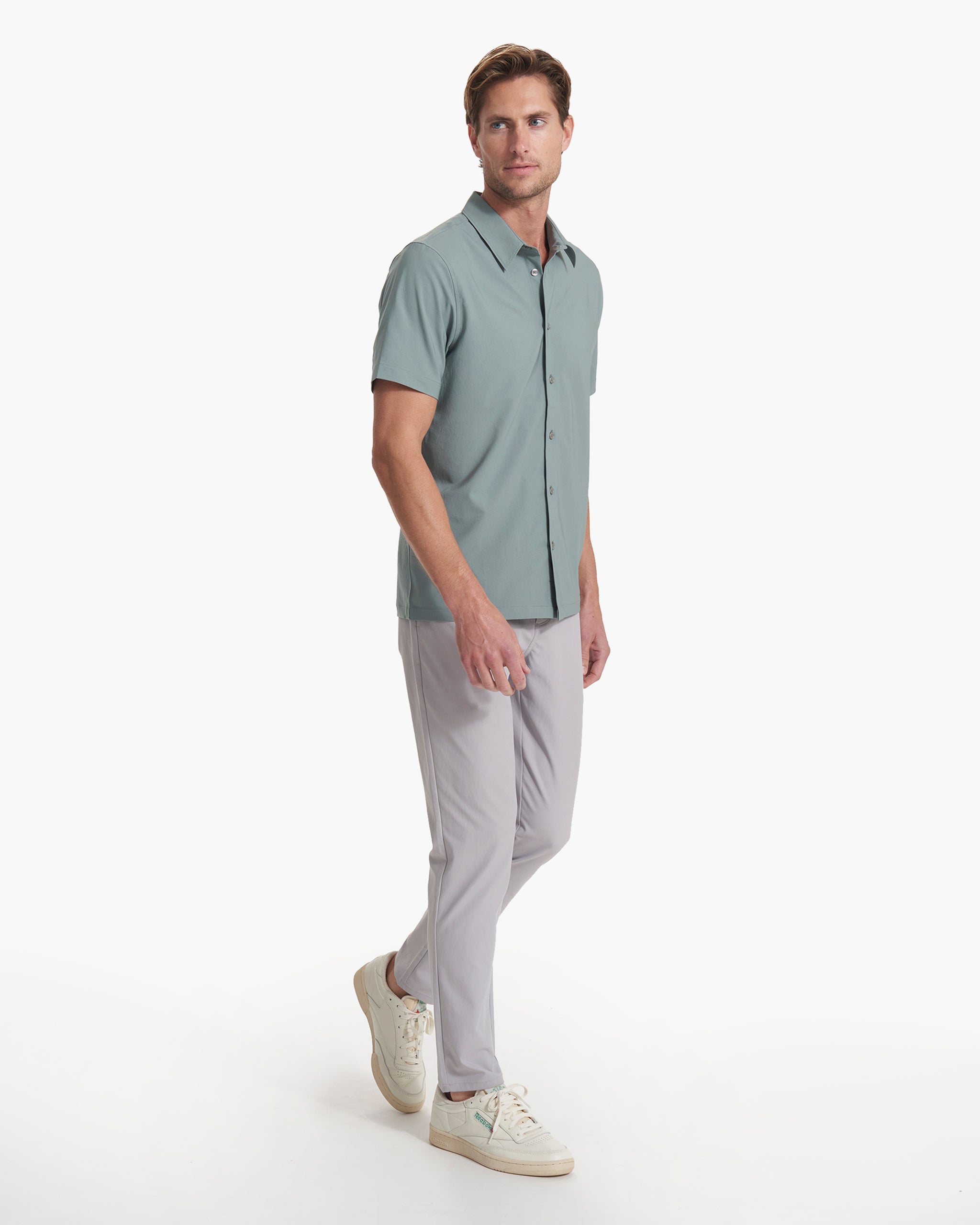 Short Sleeve Manhattan Button Down | Stormy - Image 5
