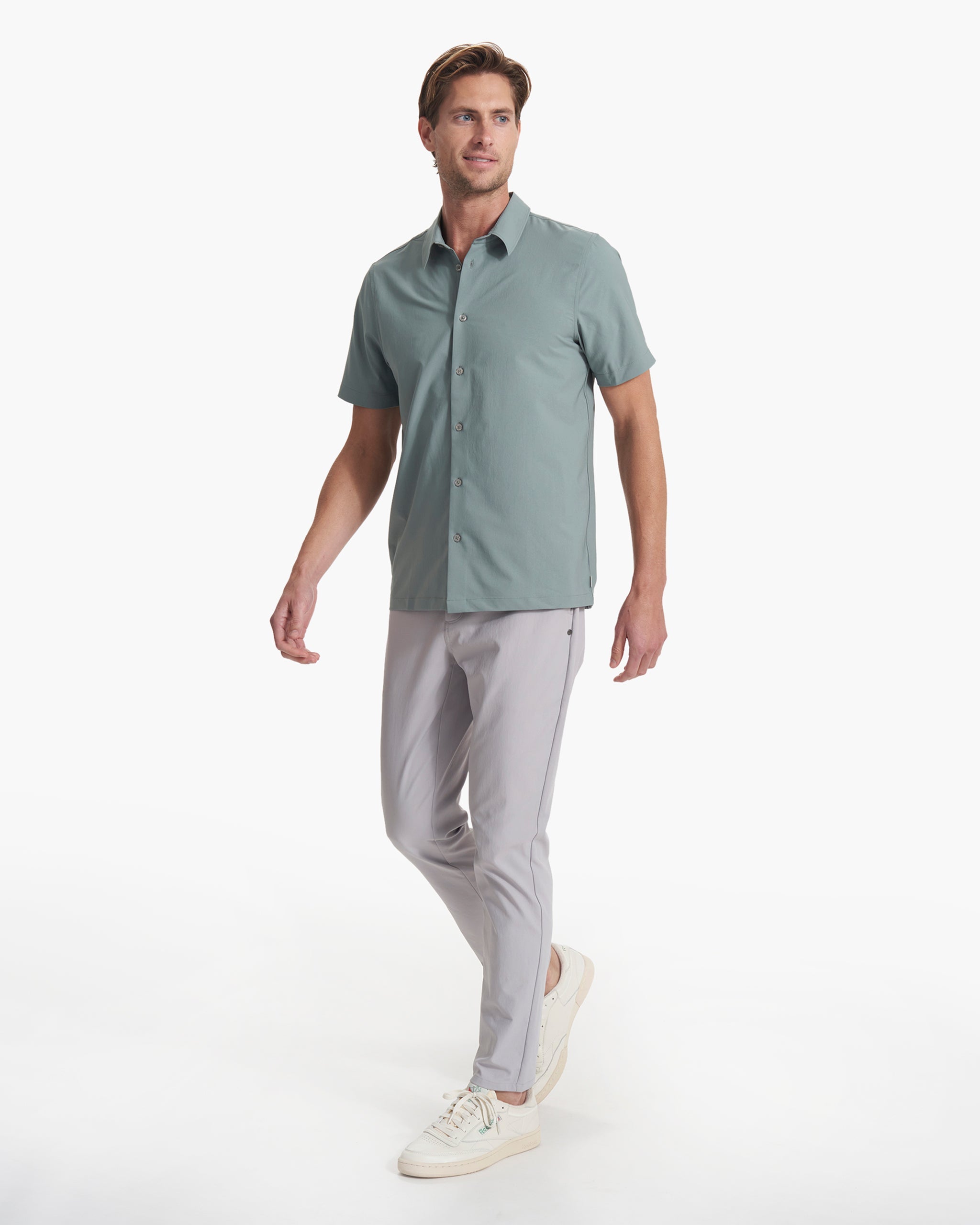 Short Sleeve Manhattan Button Down | Stormy - Image 4