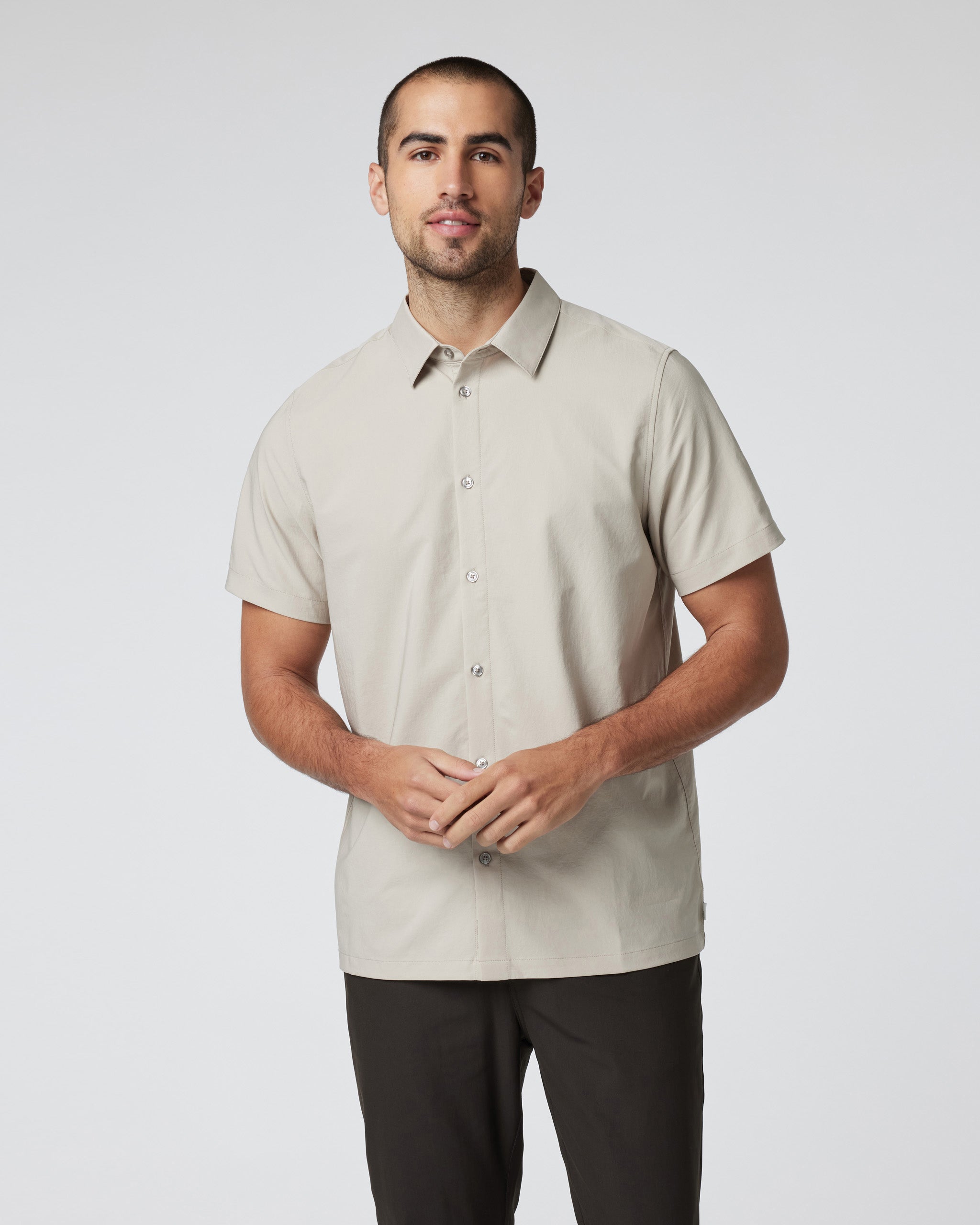Short Sleeve Manhattan Button Down | Toast - Image 2