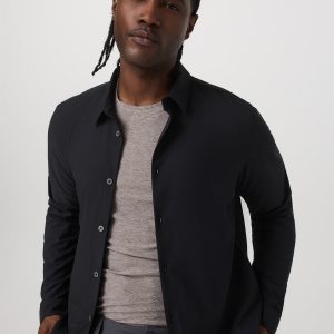 Long Sleeve Manhattan Button Down | Black