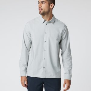 Long Sleeve Manhattan Button Down | Sky Grey