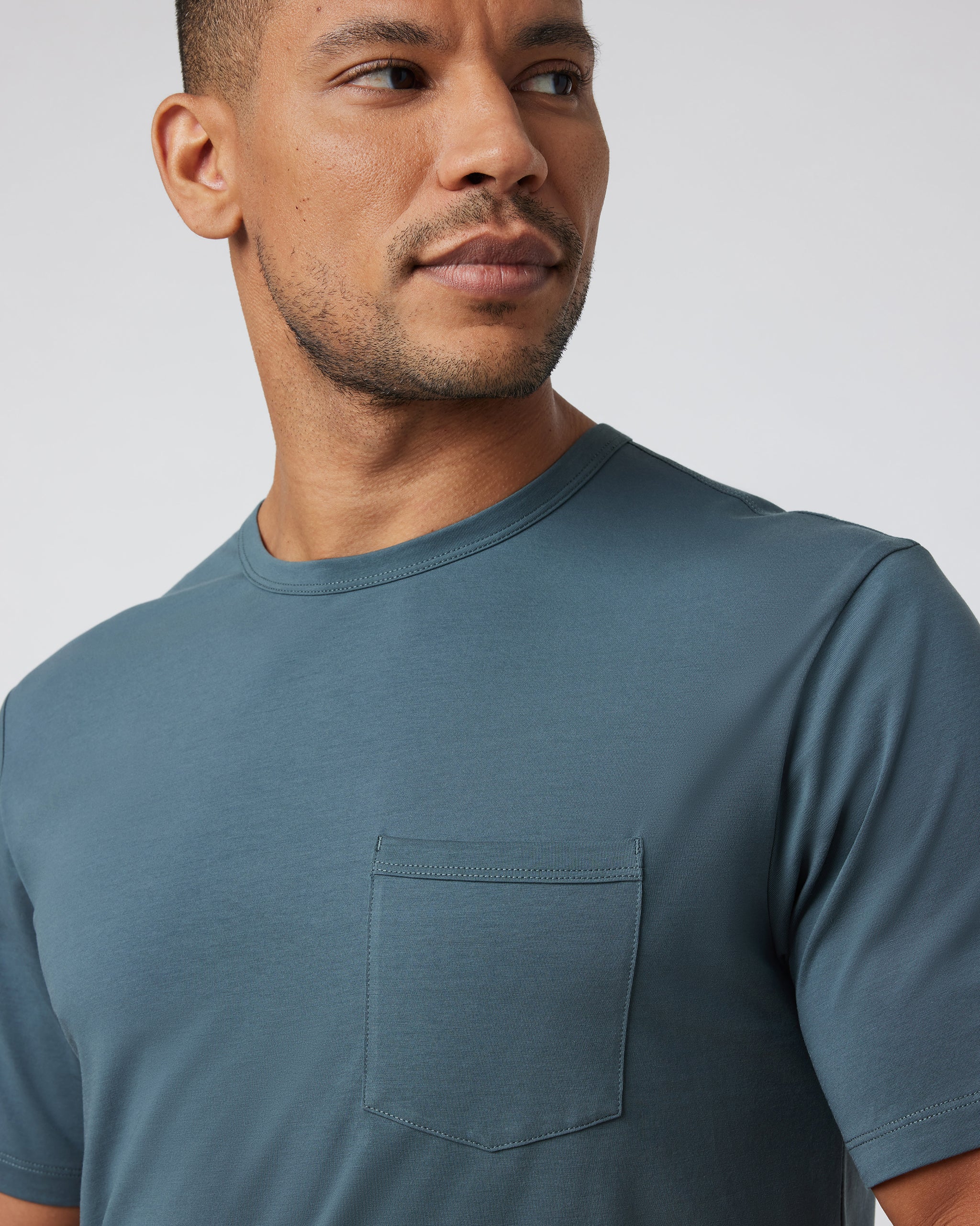 Men's Feather Pocket Tee | Lake - Image 4