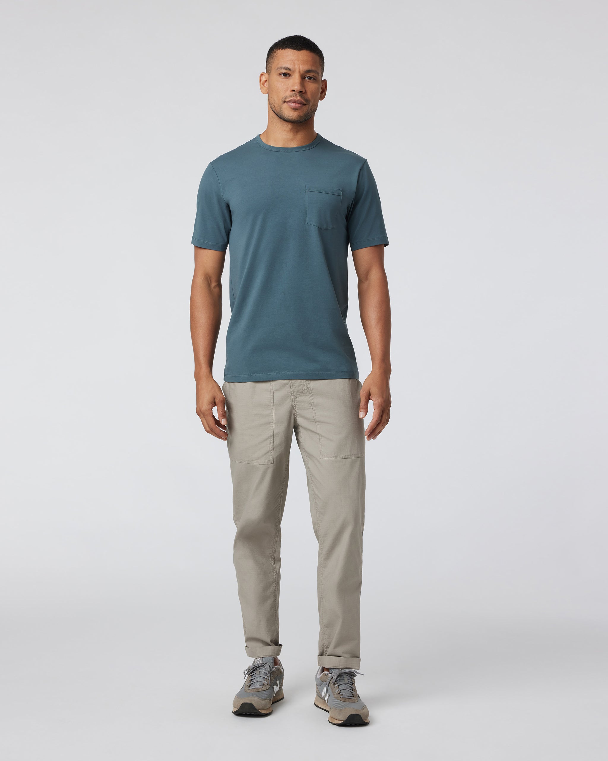 Men's Feather Pocket Tee | Lake - Image 3