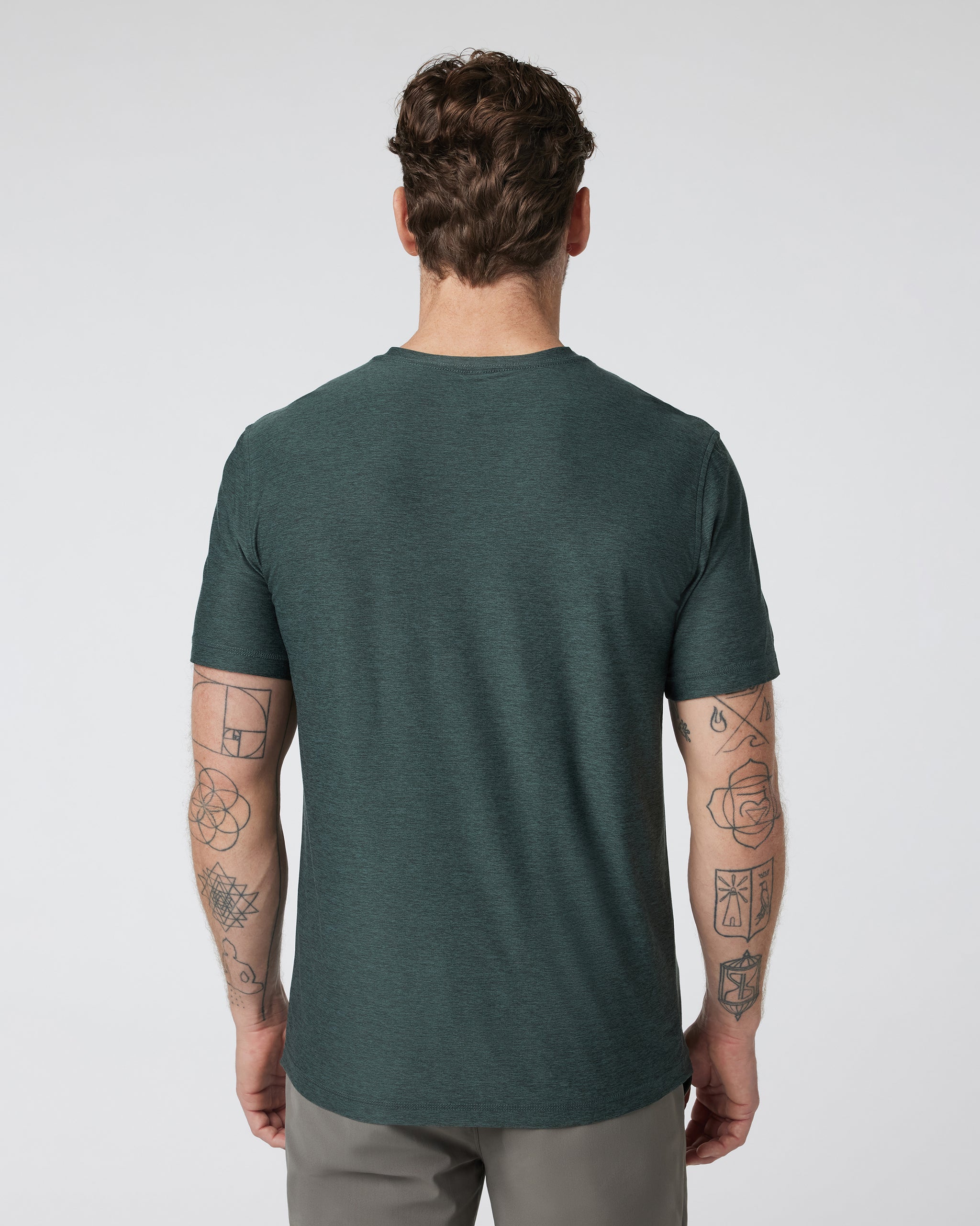 Strato Tech V-Neck Tee | Aspen Heather - Image 3
