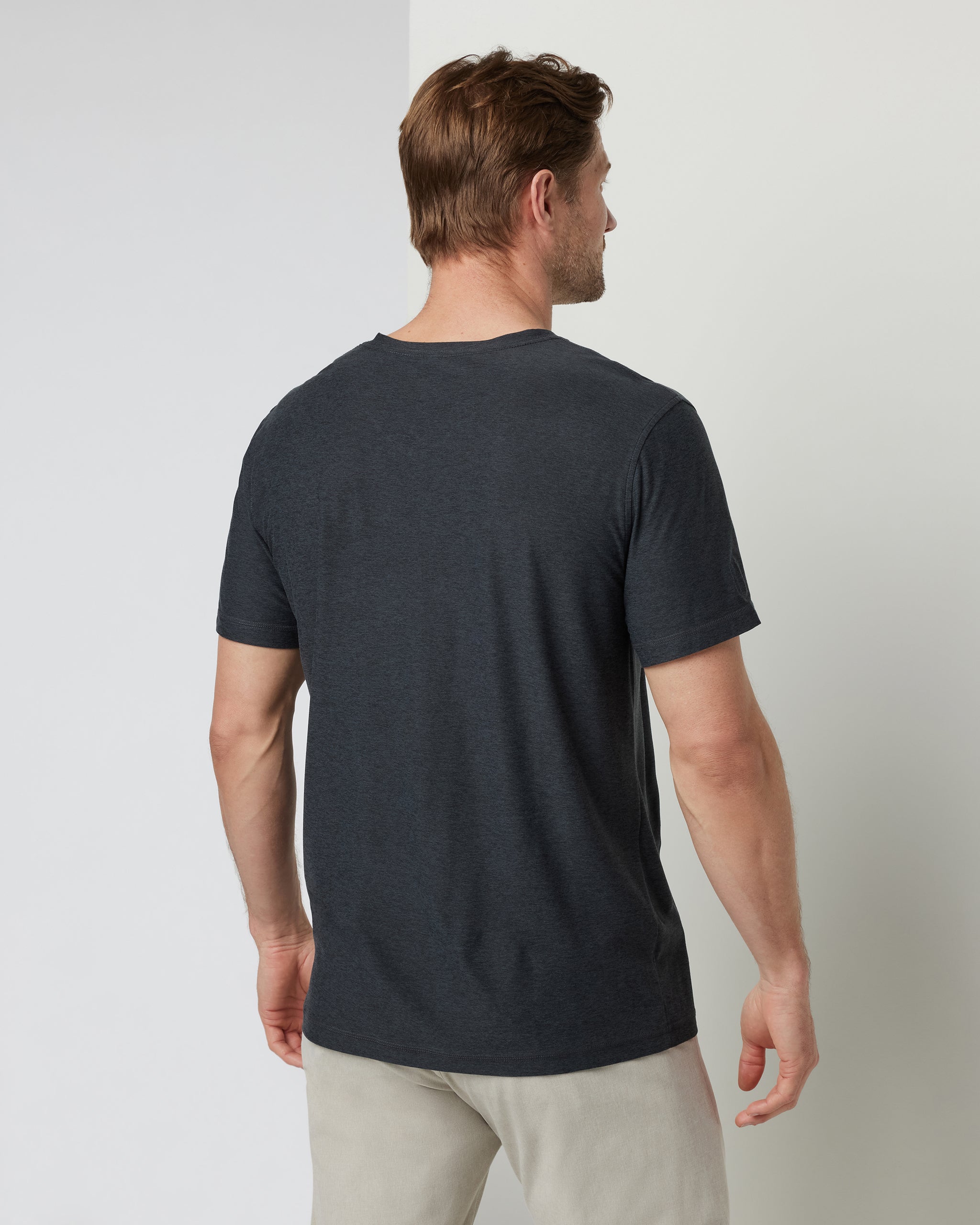 Strato Tech V-Neck Tee | Charcoal Heather - Image 2