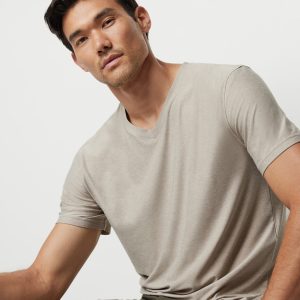 Strato Tech V-Neck Tee | Toast Heather
