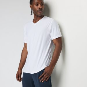 Strato Tech V-Neck Tee | White