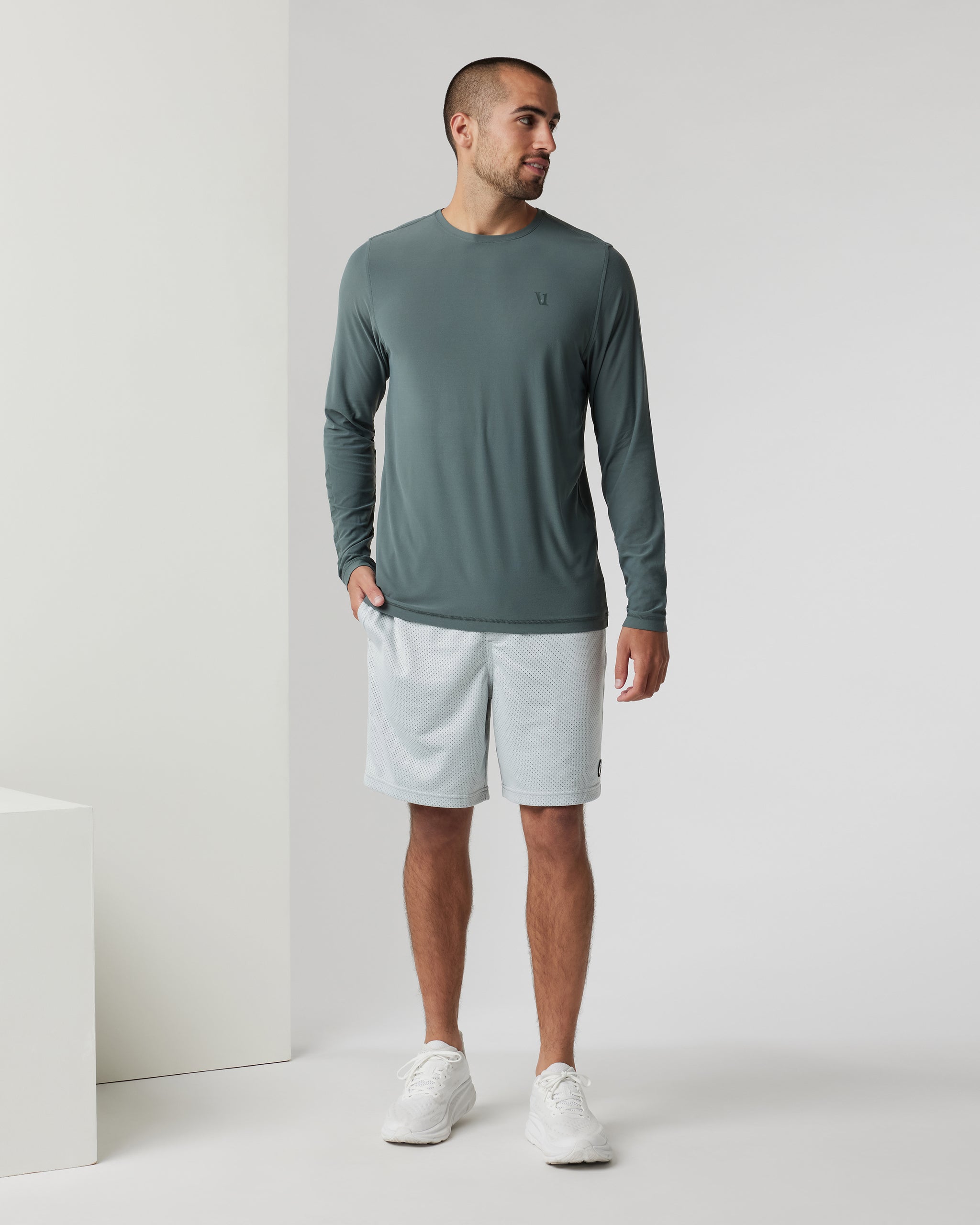 Long Sleeve Strato Graphic Tee | Smoked Beryl - Image 3