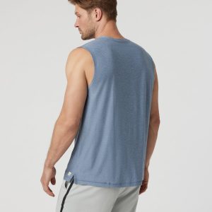 Strato Muscle Tee | Chambray Heather