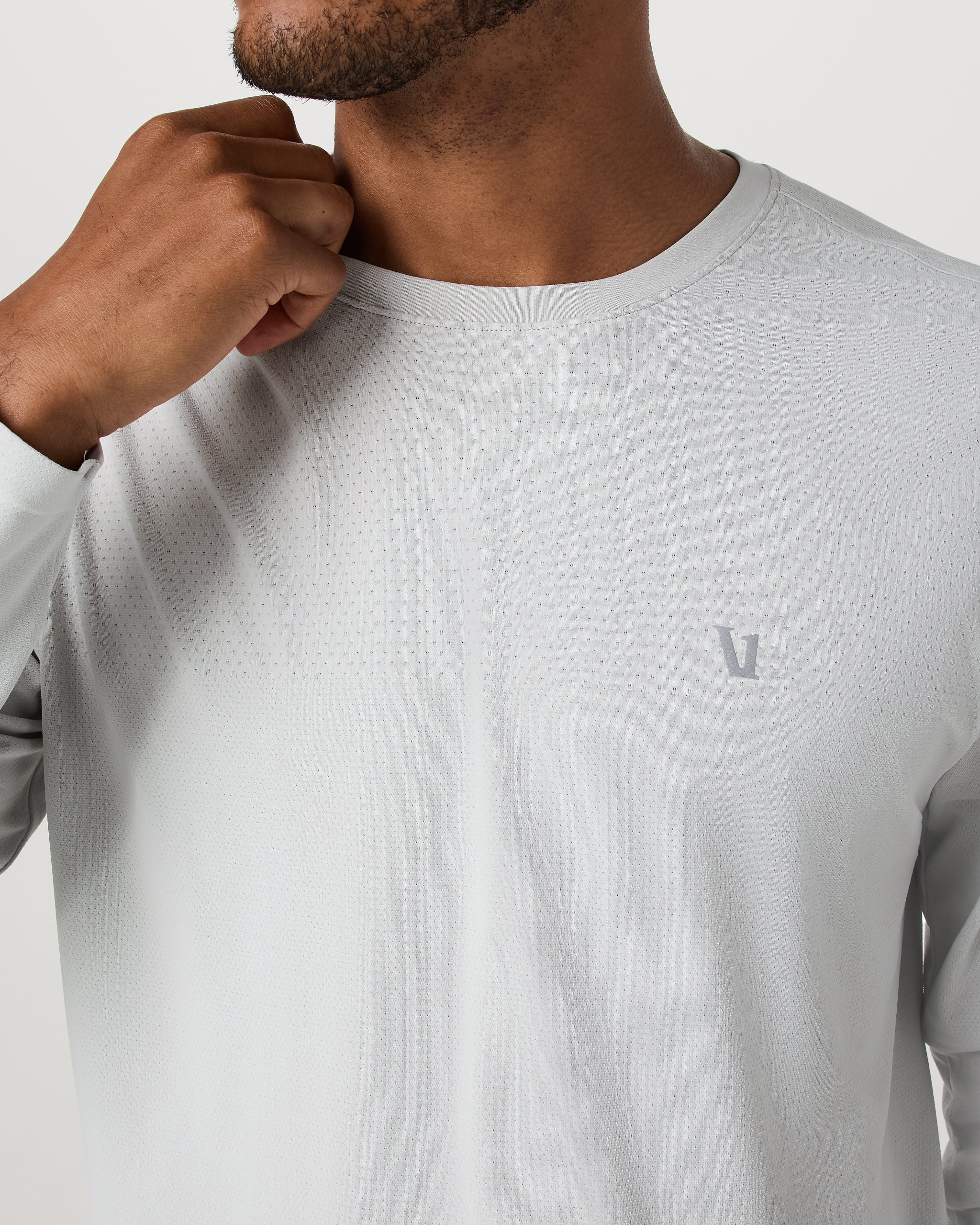 Long Sleeve Clearview Seamless Tee | Frost Grey - Image 2