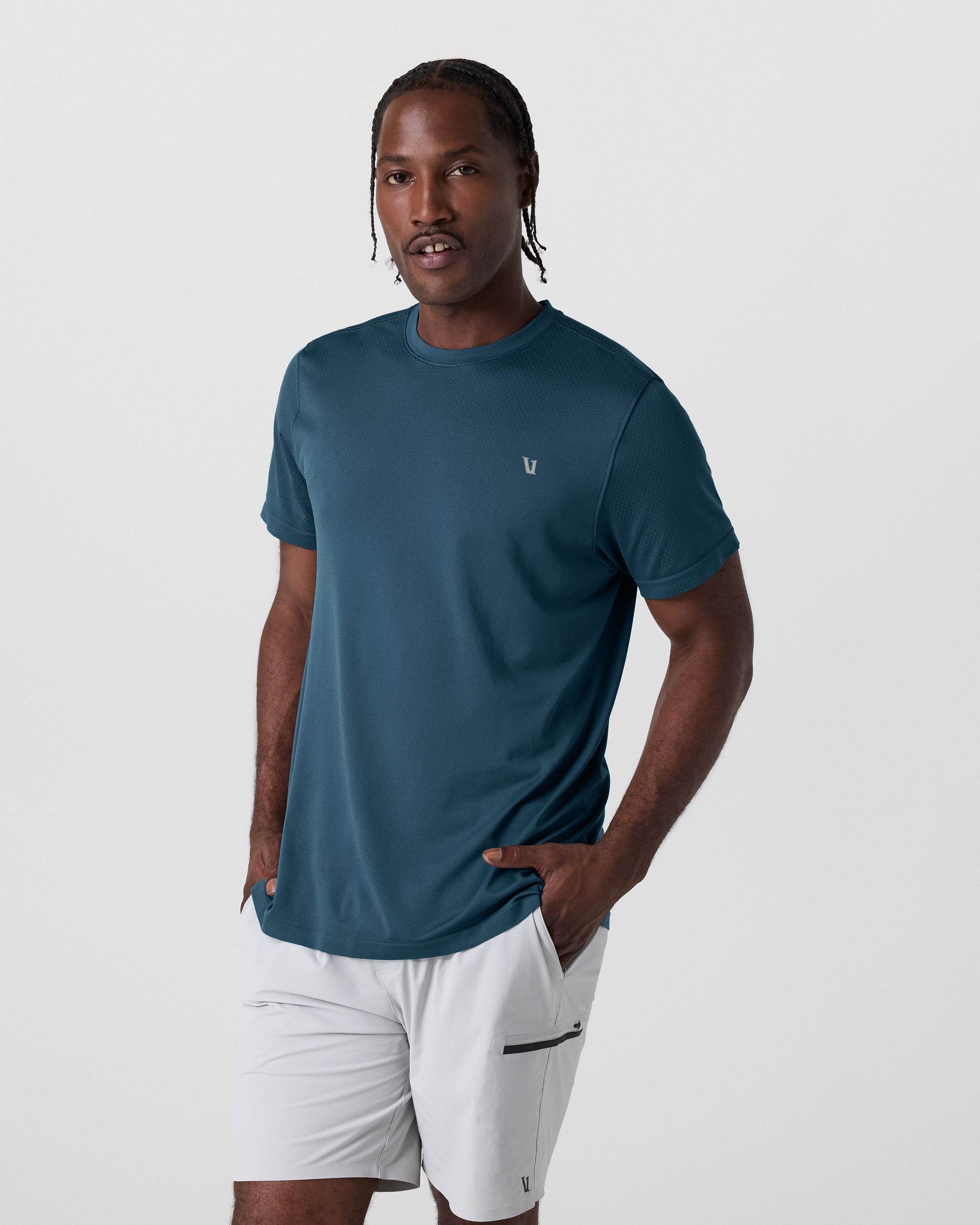Short Sleeve Clearview Seamless Tech Tee | Pacific - Image 3