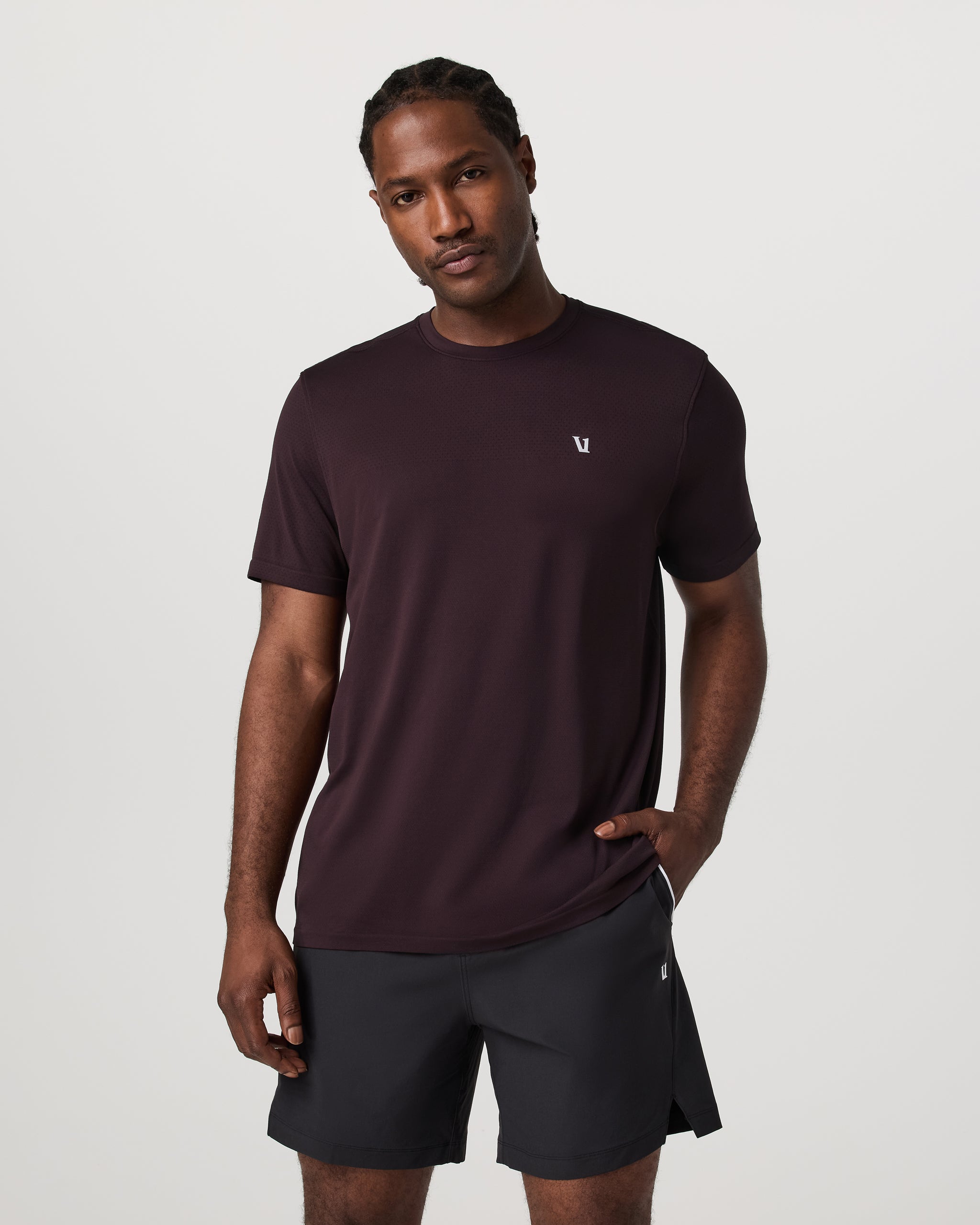 Short Sleeve Clearview Seamless Tee | Raisin