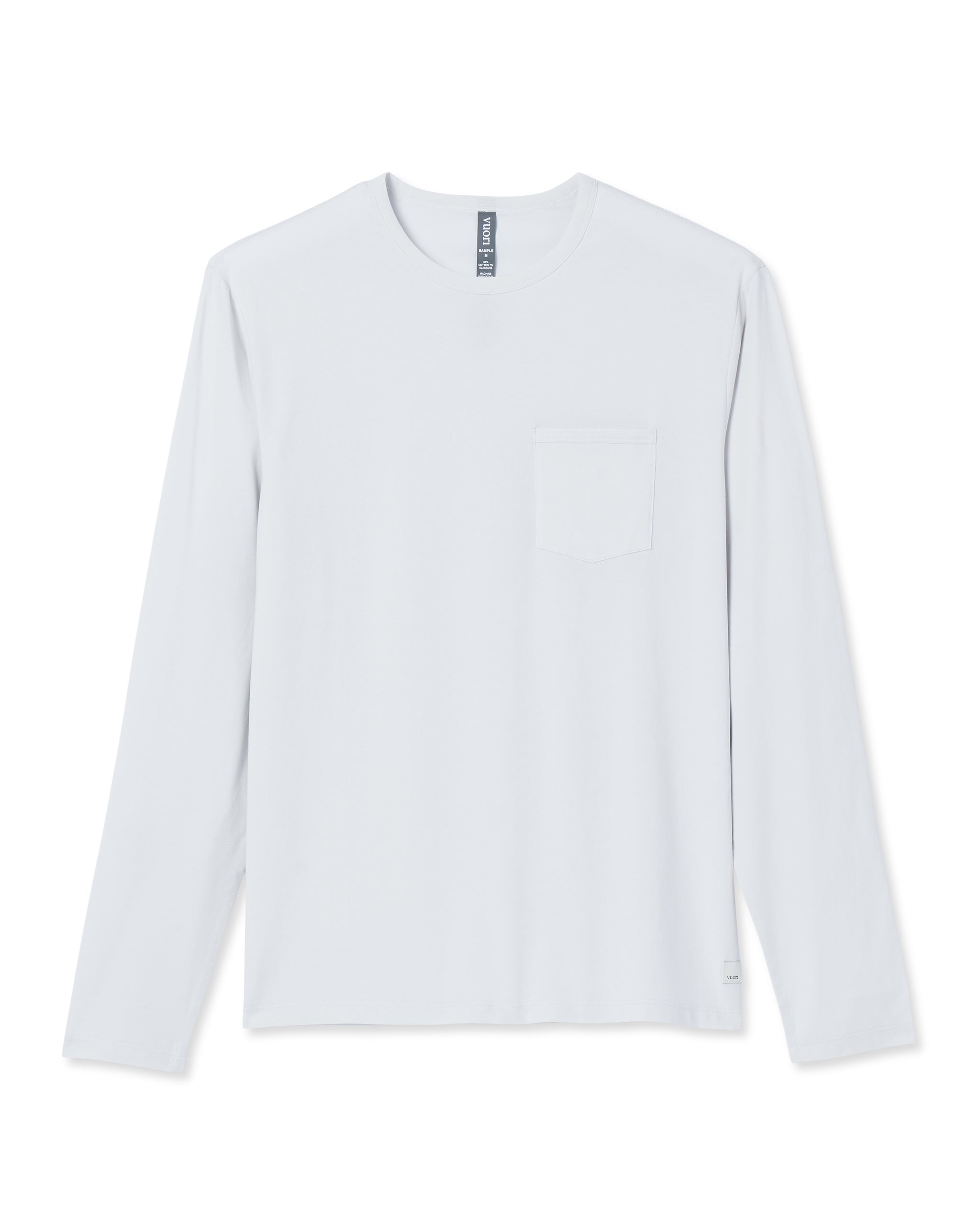 Long Sleeve Men's Feather Tee | Frost Grey - Image 4