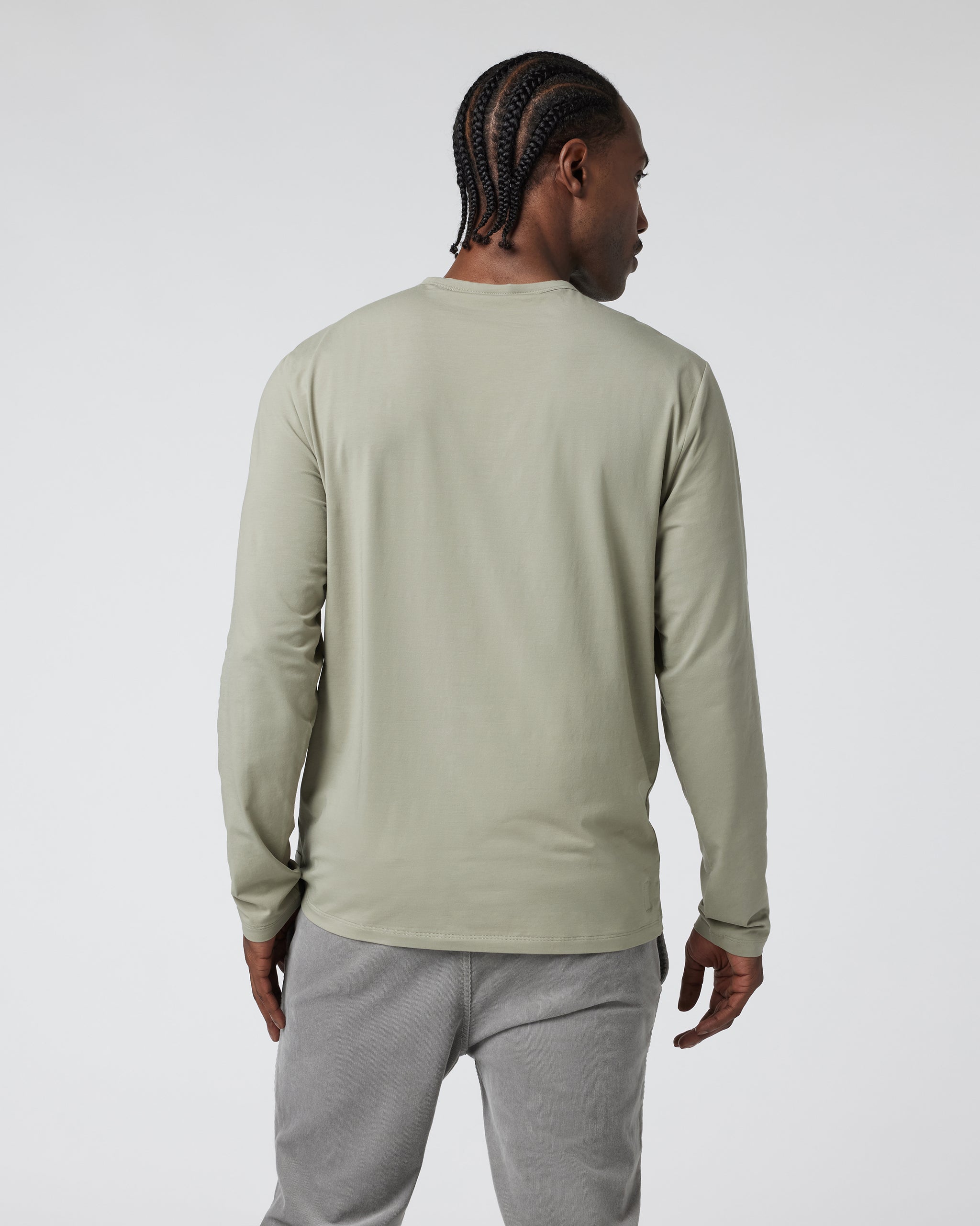 Long Sleeve Men's Feather Tee | Metal - Image 2