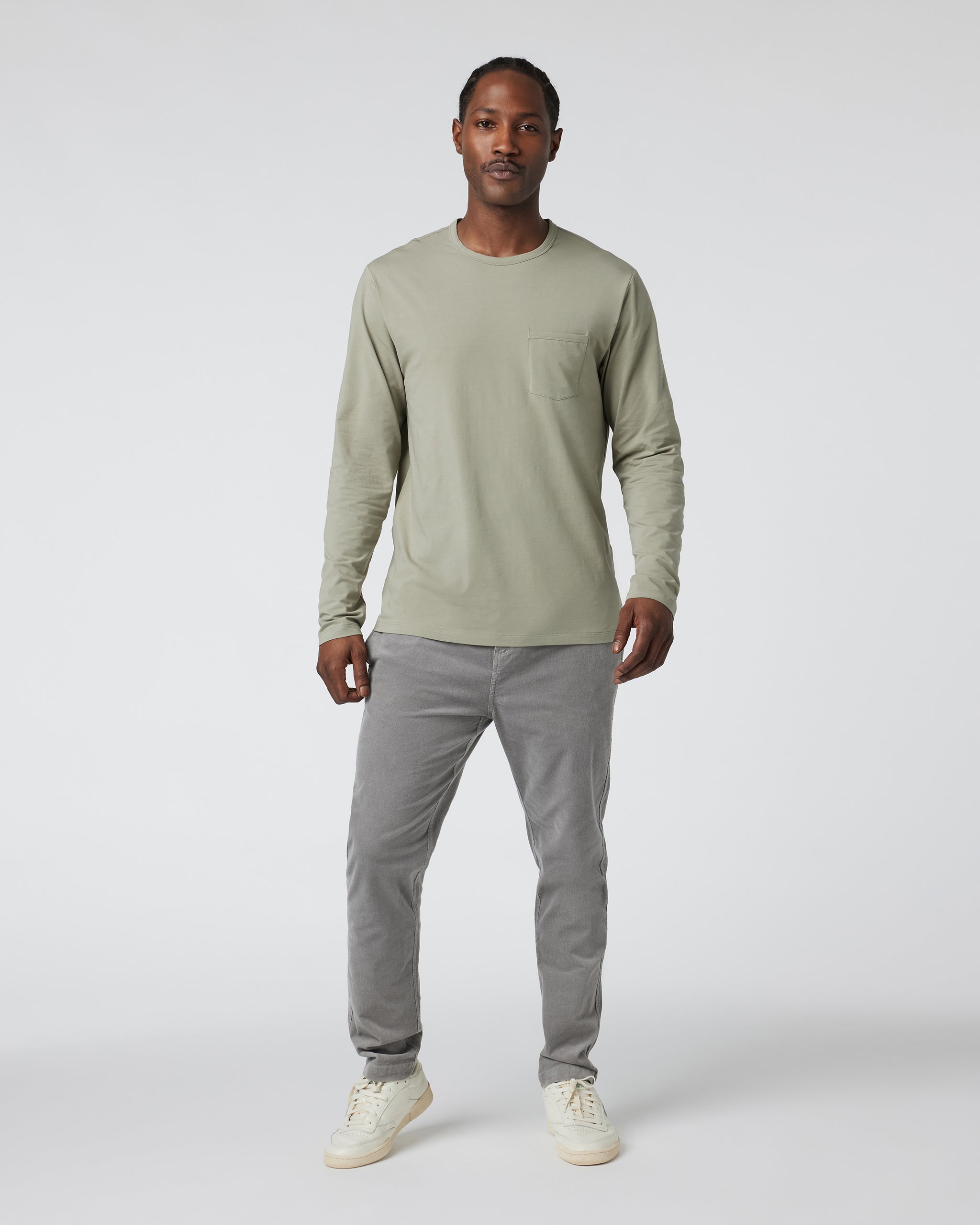 Long Sleeve Men's Feather Tee | Metal - Image 3