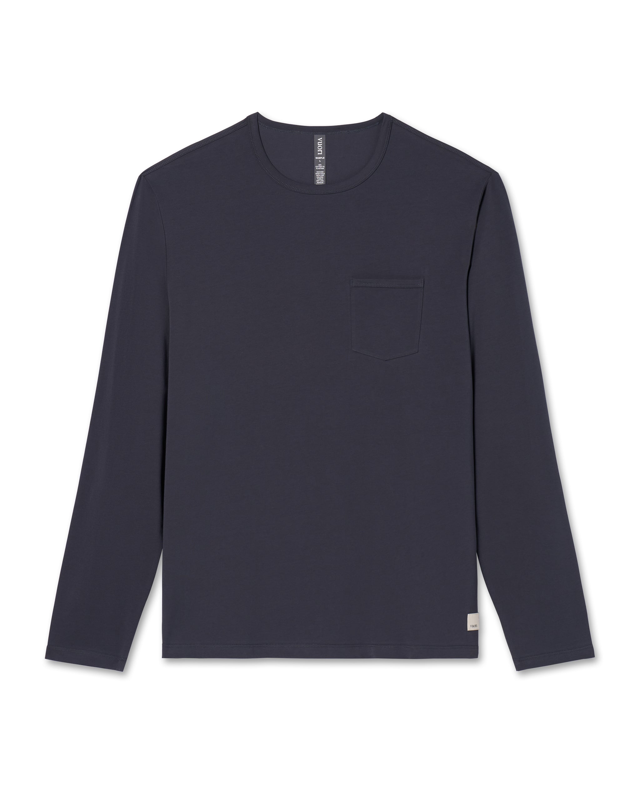 Long Sleeve Men's Feather Tee | Navy - Image 4