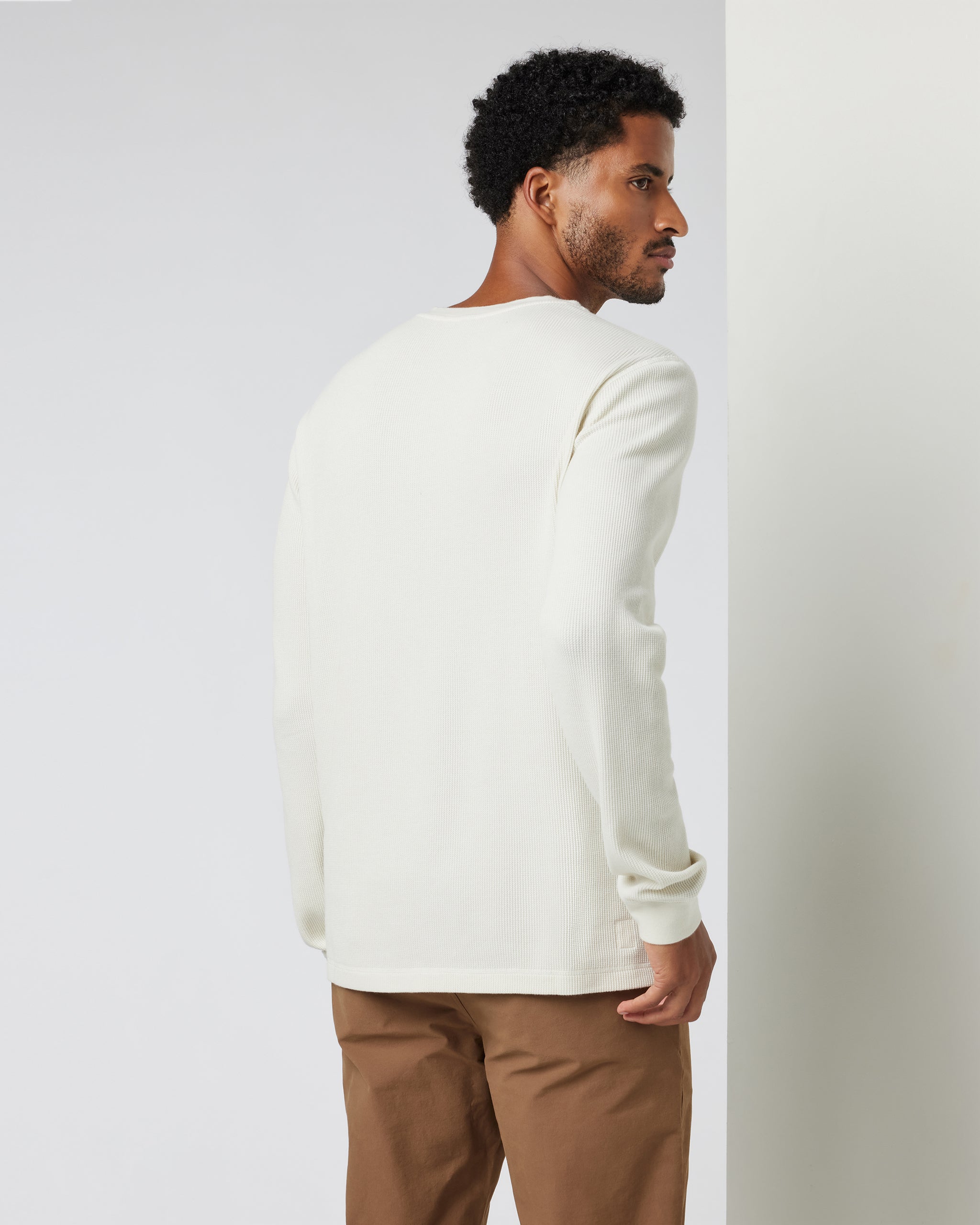 Waffle Henley | Bone - Image 2