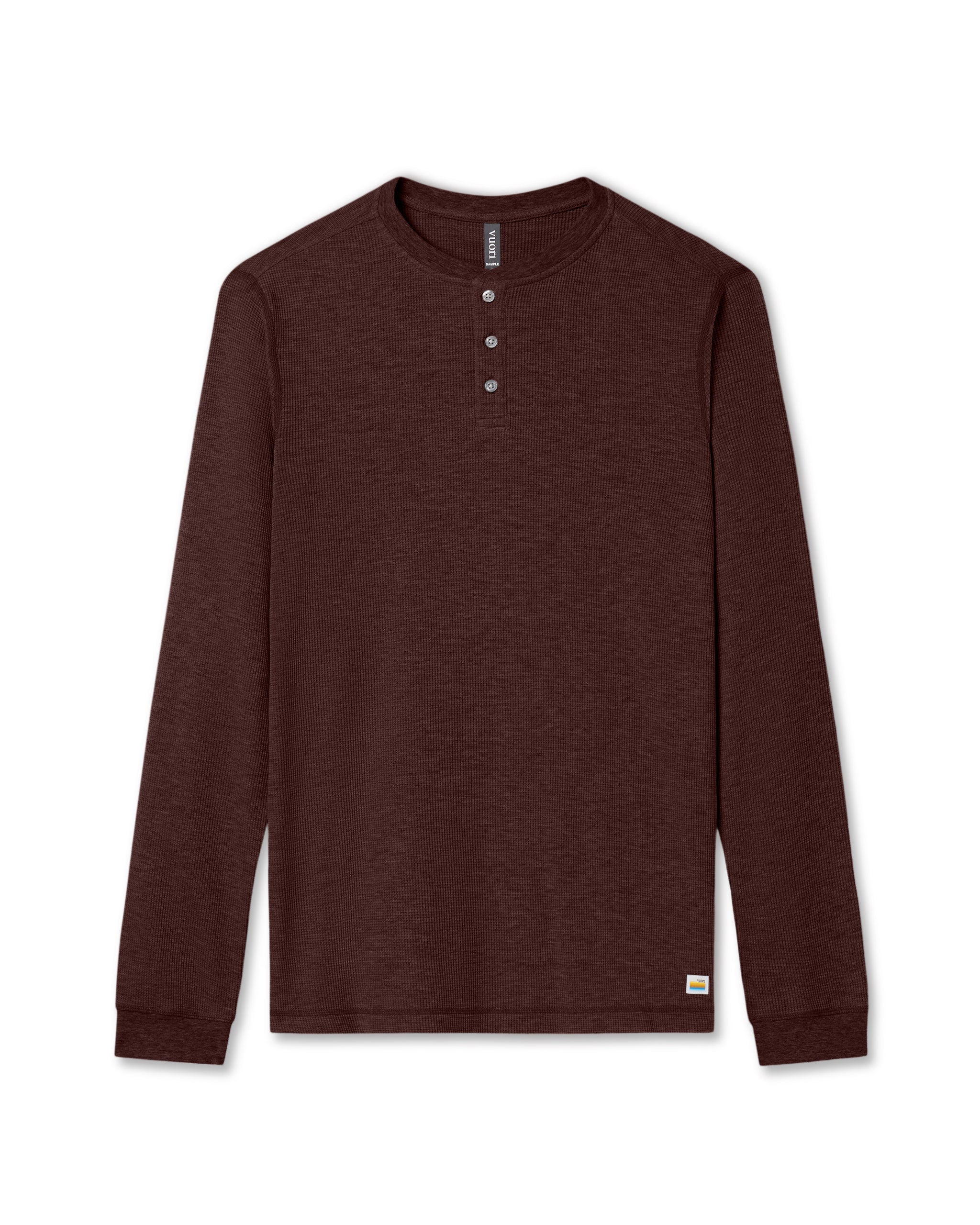 Waffle Henley | Burgundy - Image 6