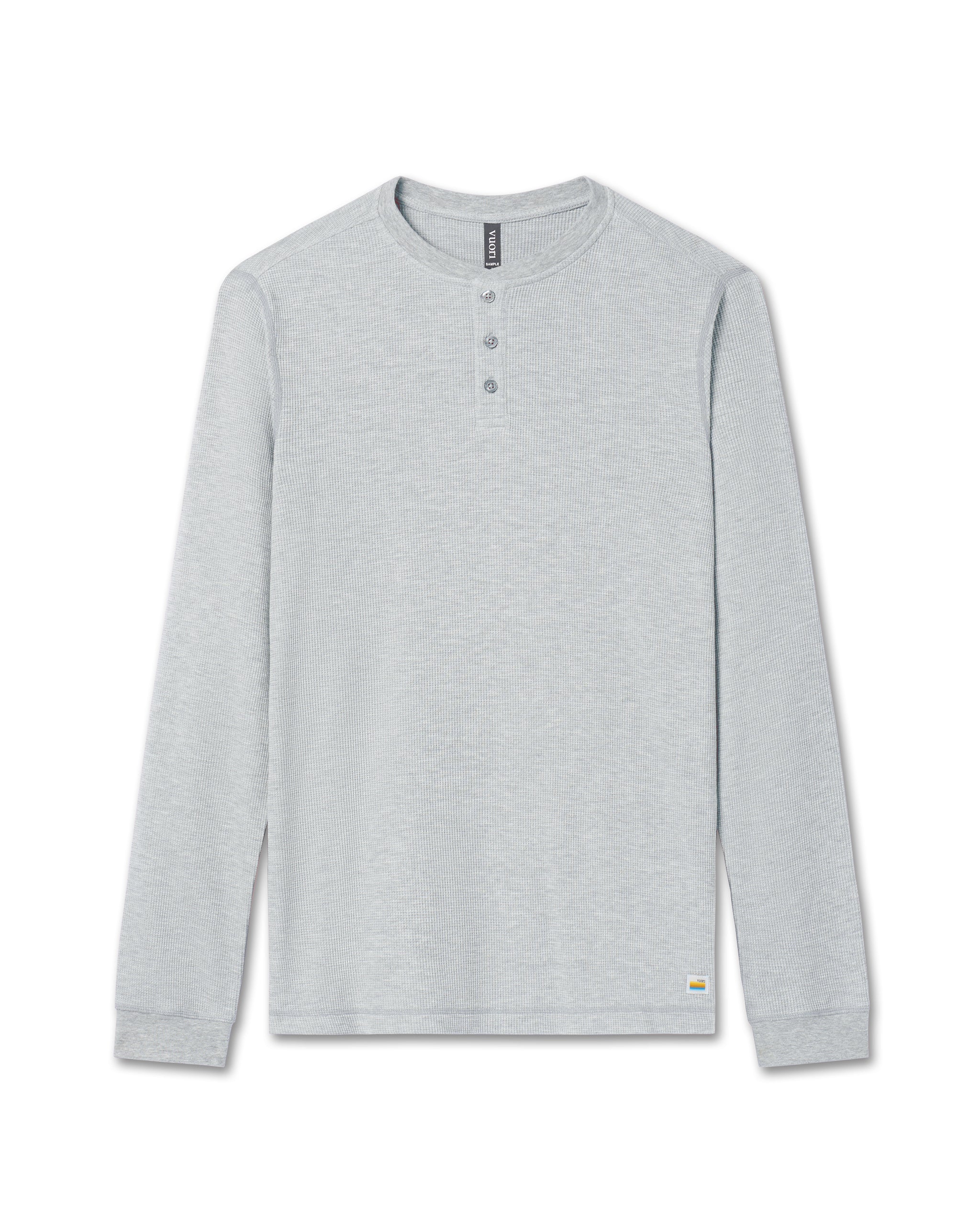 Waffle Henley | Light Heather Grey - Image 4