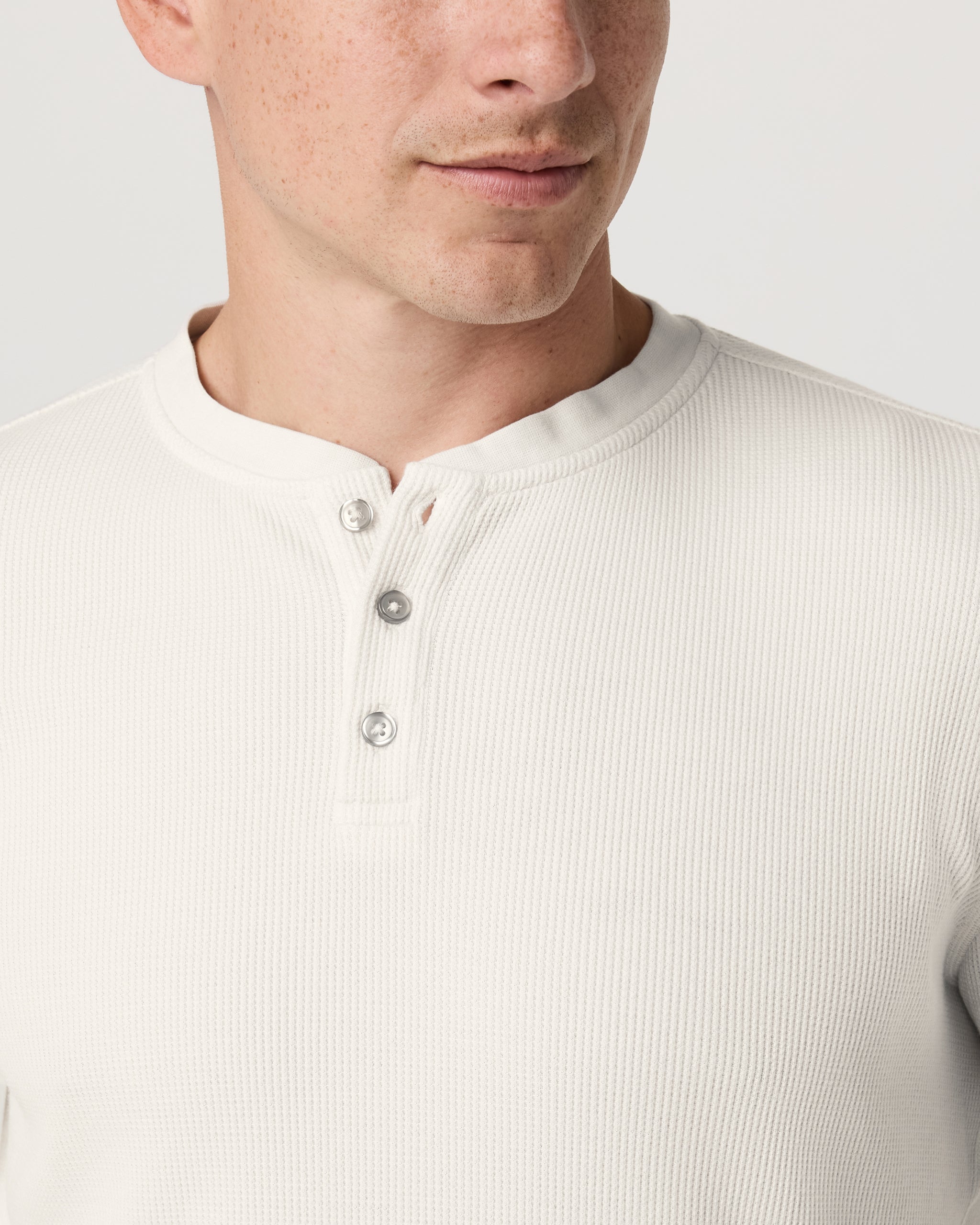 Waffle Henley | Marshmallow - Image 2