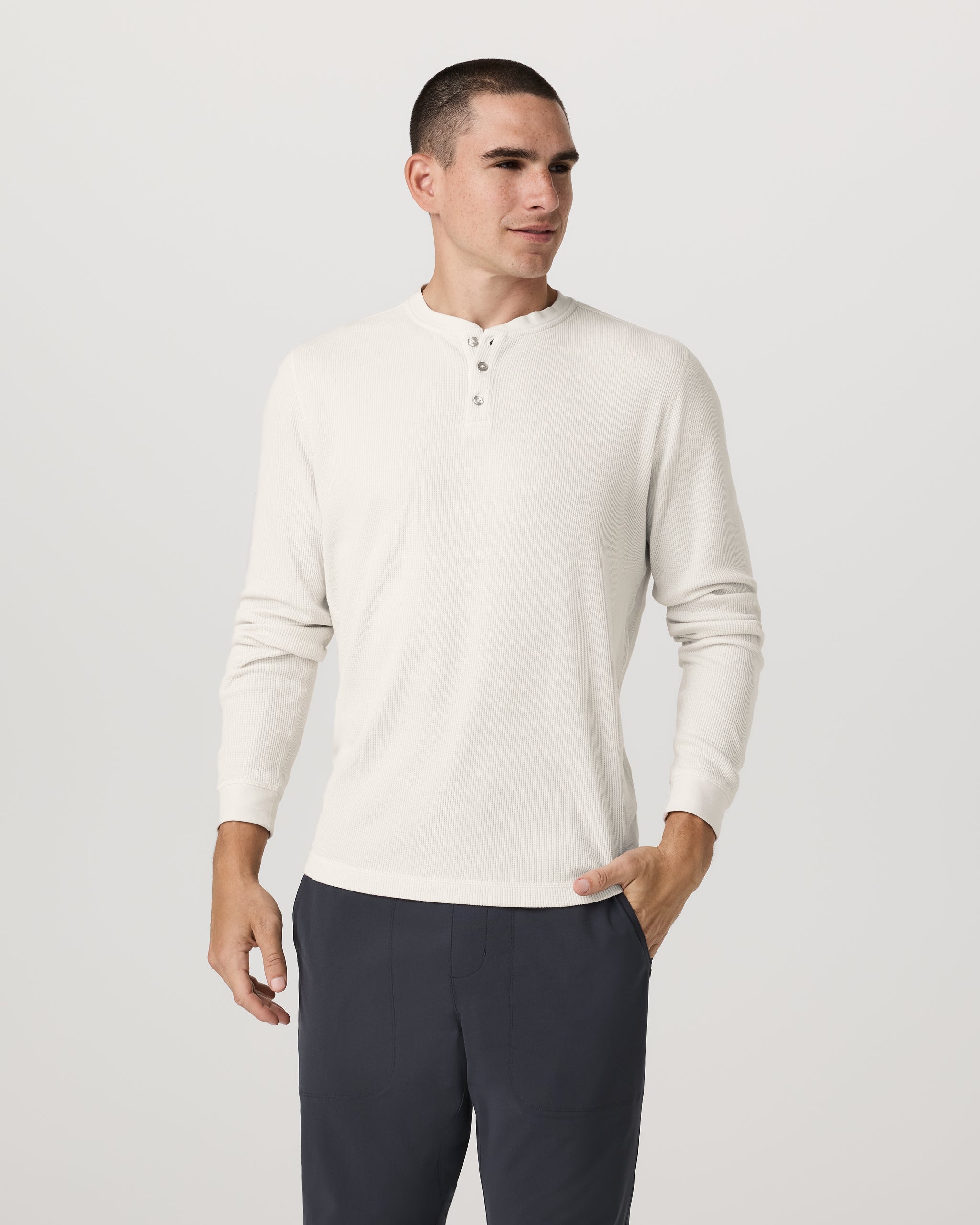 Waffle Henley | Marshmallow - Image 5