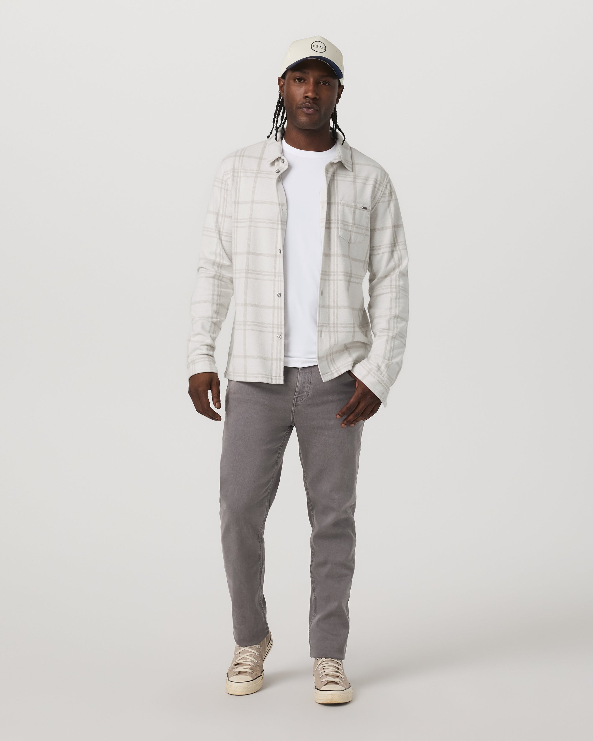 Seaview Plaid Button Down Shirt | Dove - Image 4