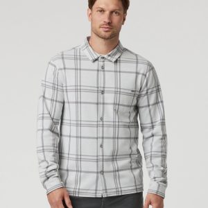 Seaview Plaid Button Down Shirt | Frost Grey