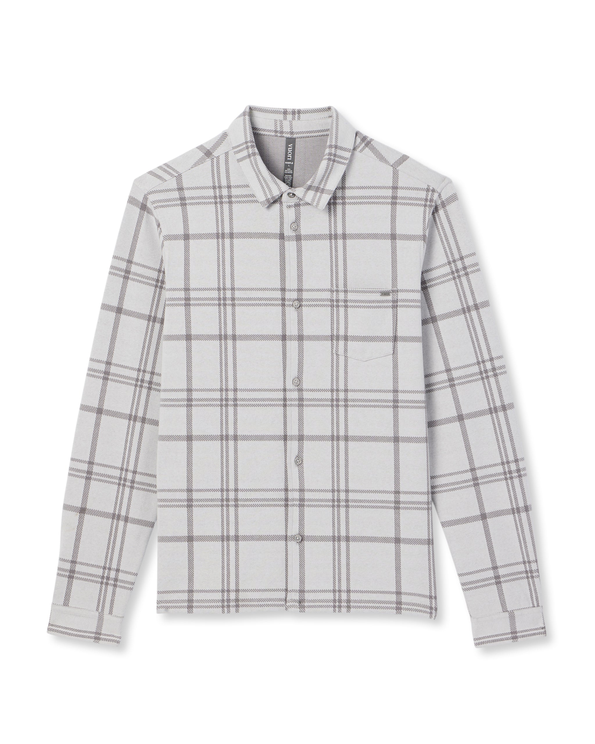 Seaview Plaid Button Down Shirt | Frost Grey - Image 6