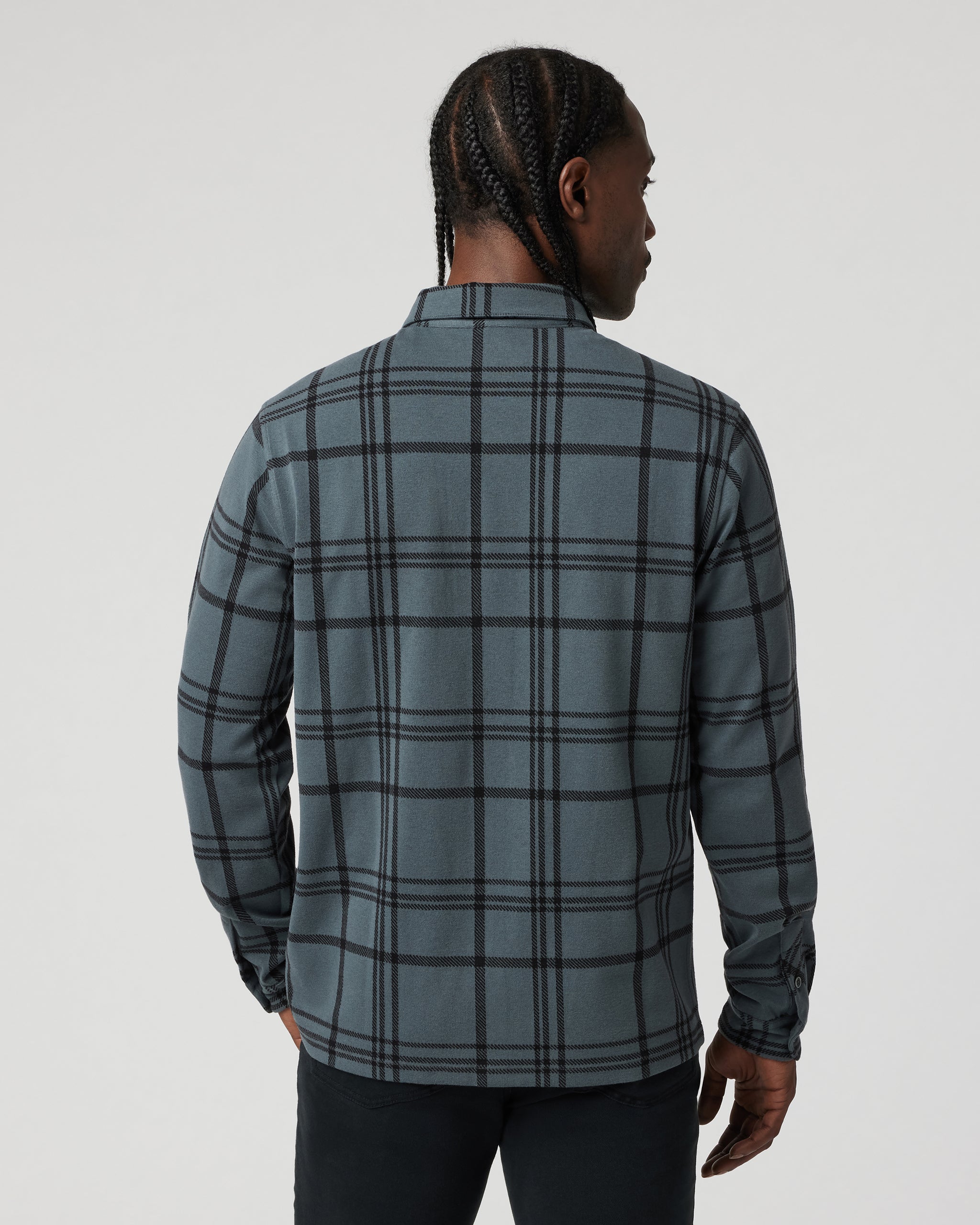 Seaview Plaid Button Down Shirt | Smoked Beryl - Image 2