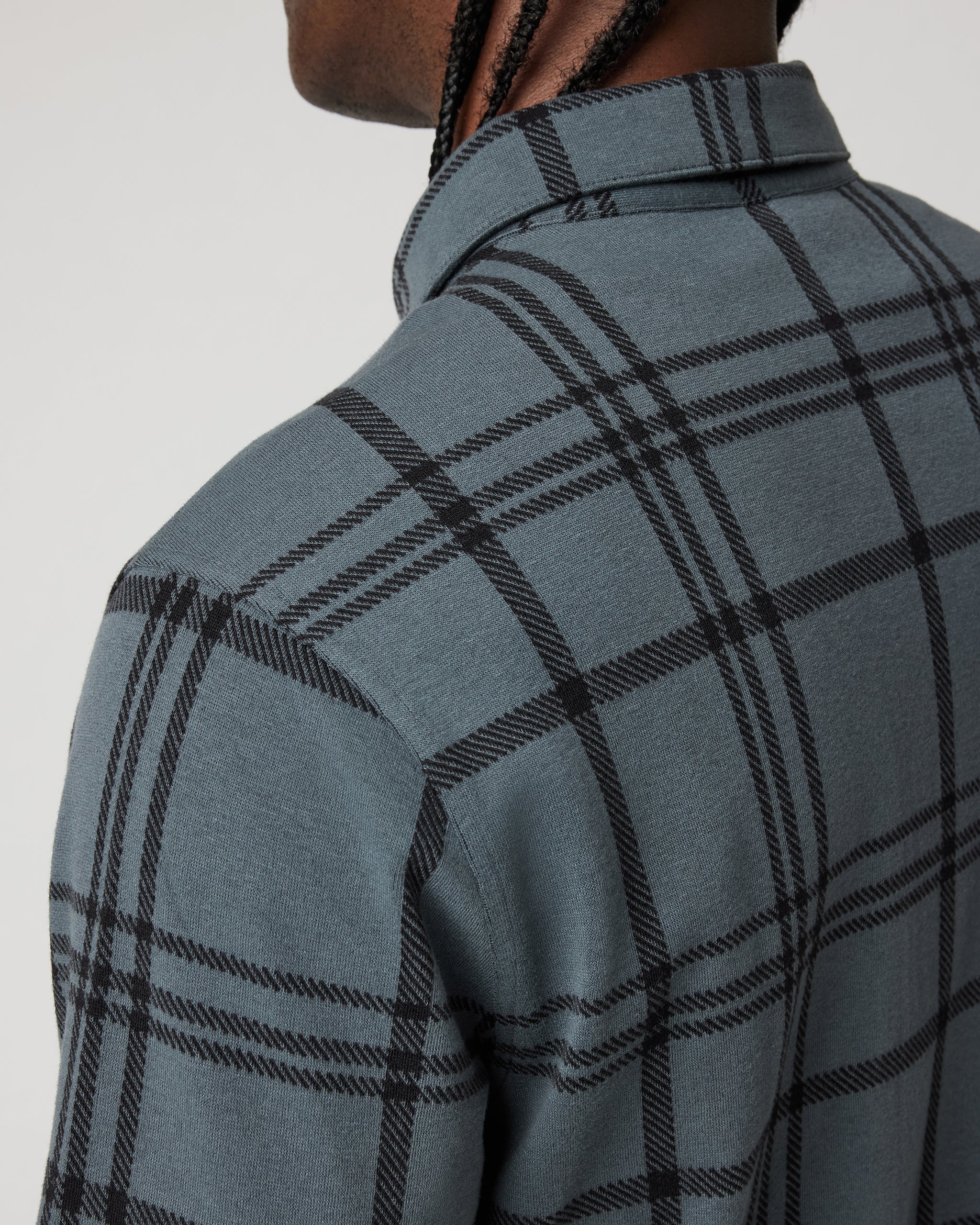 Seaview Plaid Button Down Shirt | Smoked Beryl - Image 4