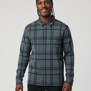 Seaview Plaid Button Down Shirt | Smoked Beryl