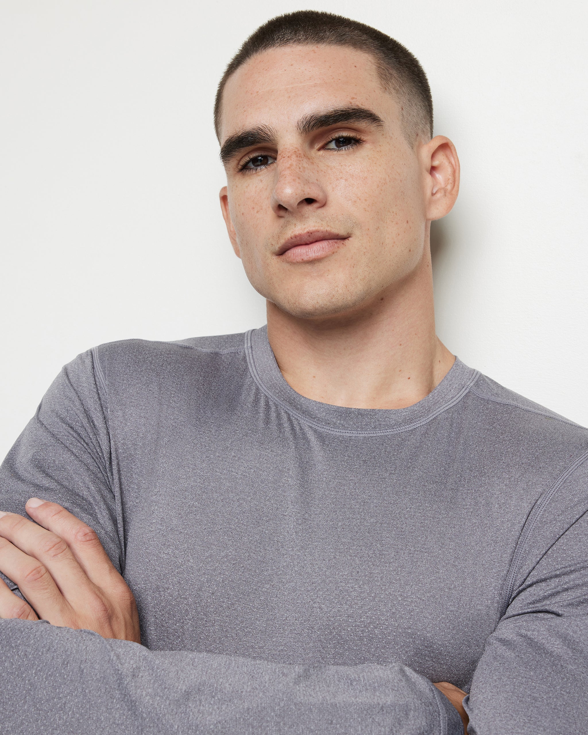Long Sleeve Tradewind Performance Tee 2.0 | Port Heather - Image 2