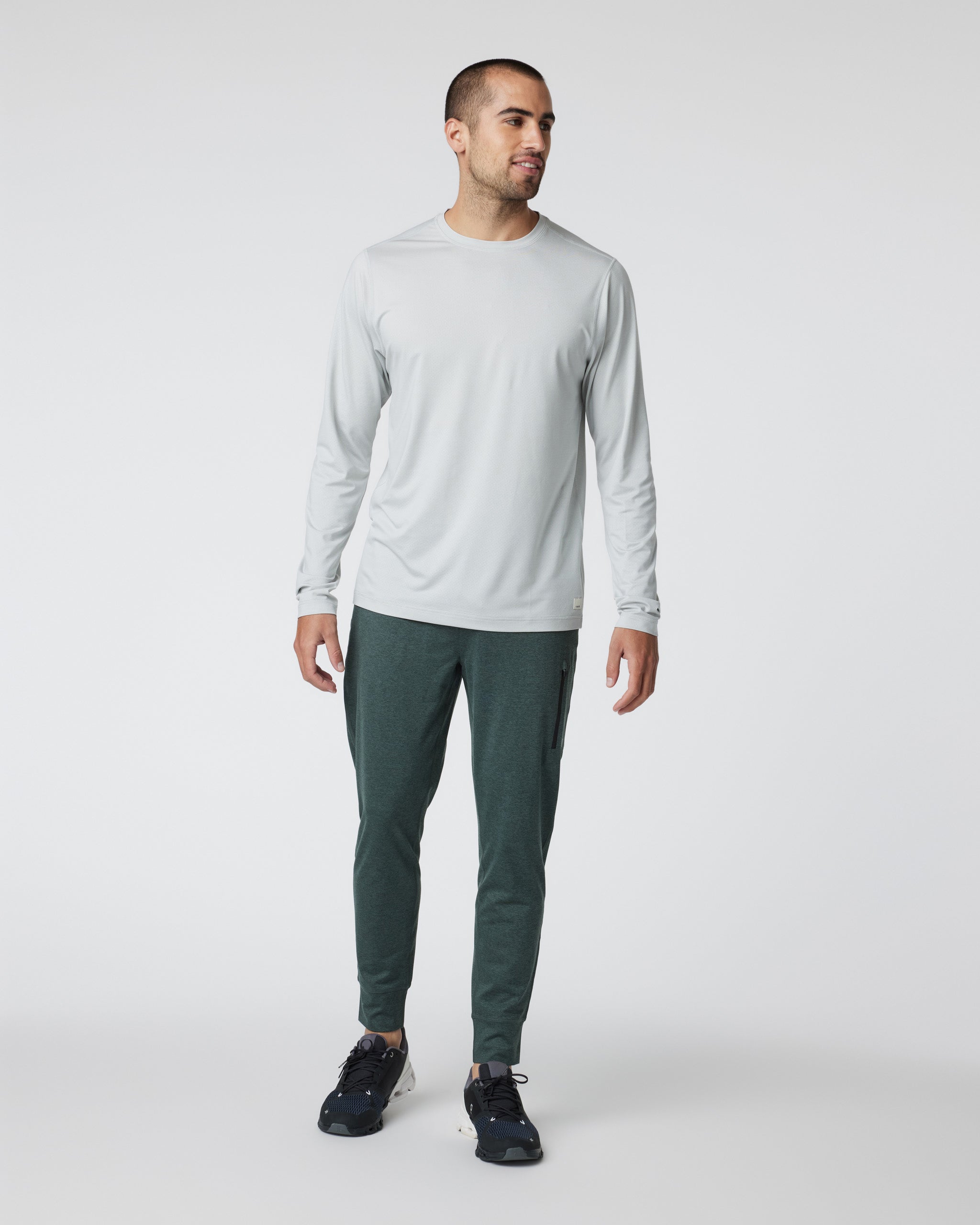 Long Sleeve Tradewind Performance Tee 2.0 | Sky Grey Heather - Image 5