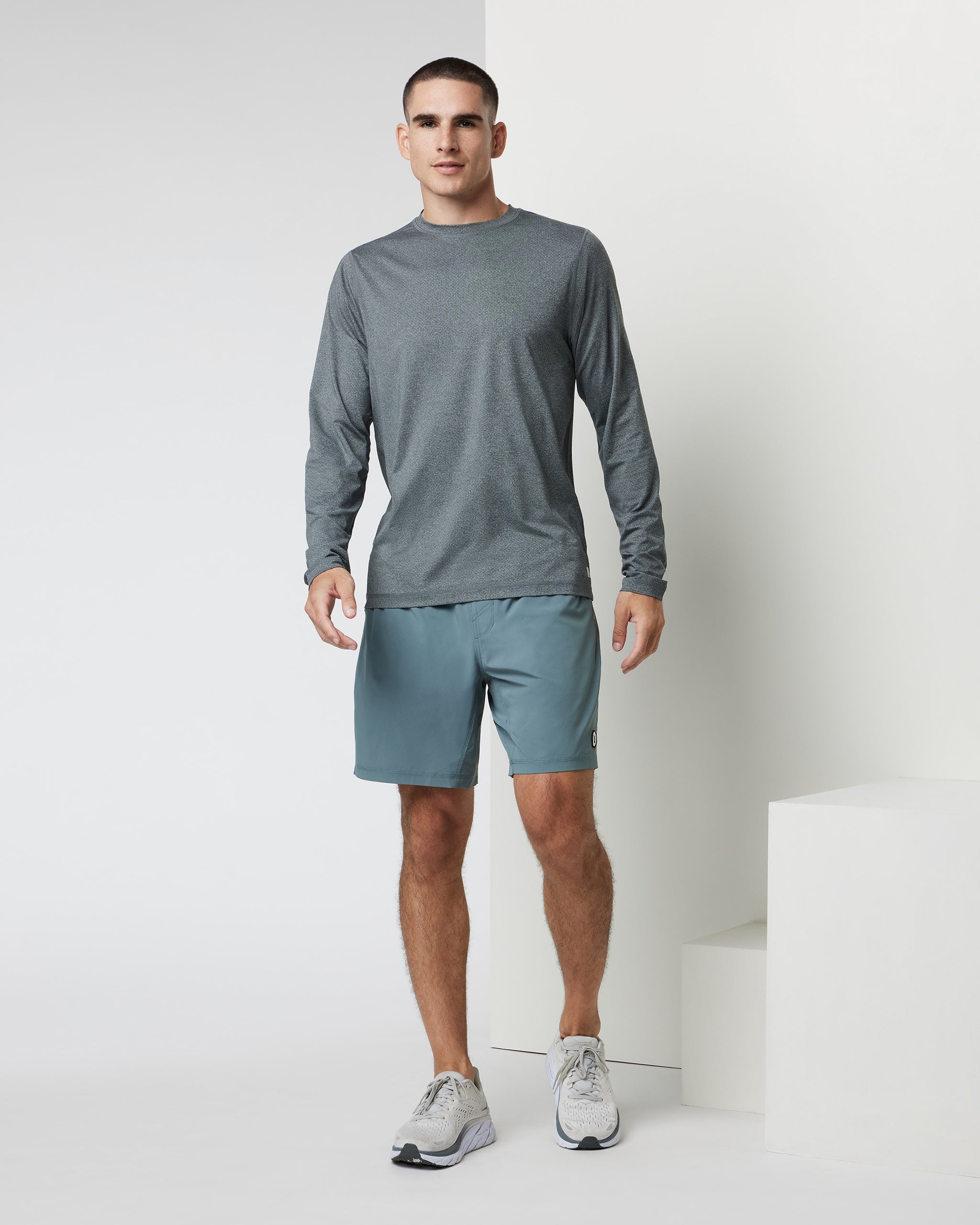 Long Sleeve Tradewind Performance Tee 2.0 | Heather Grey - Image 3