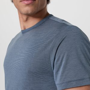 Short Sleeve Marina Stripe Tee | Navy