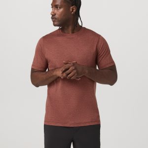 Short Sleeve Ponto Performance Tee | Firebrick Heather