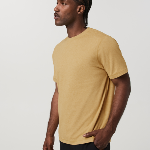 Short Sleeve Ponto Performance Tee | Golden Brown Heather