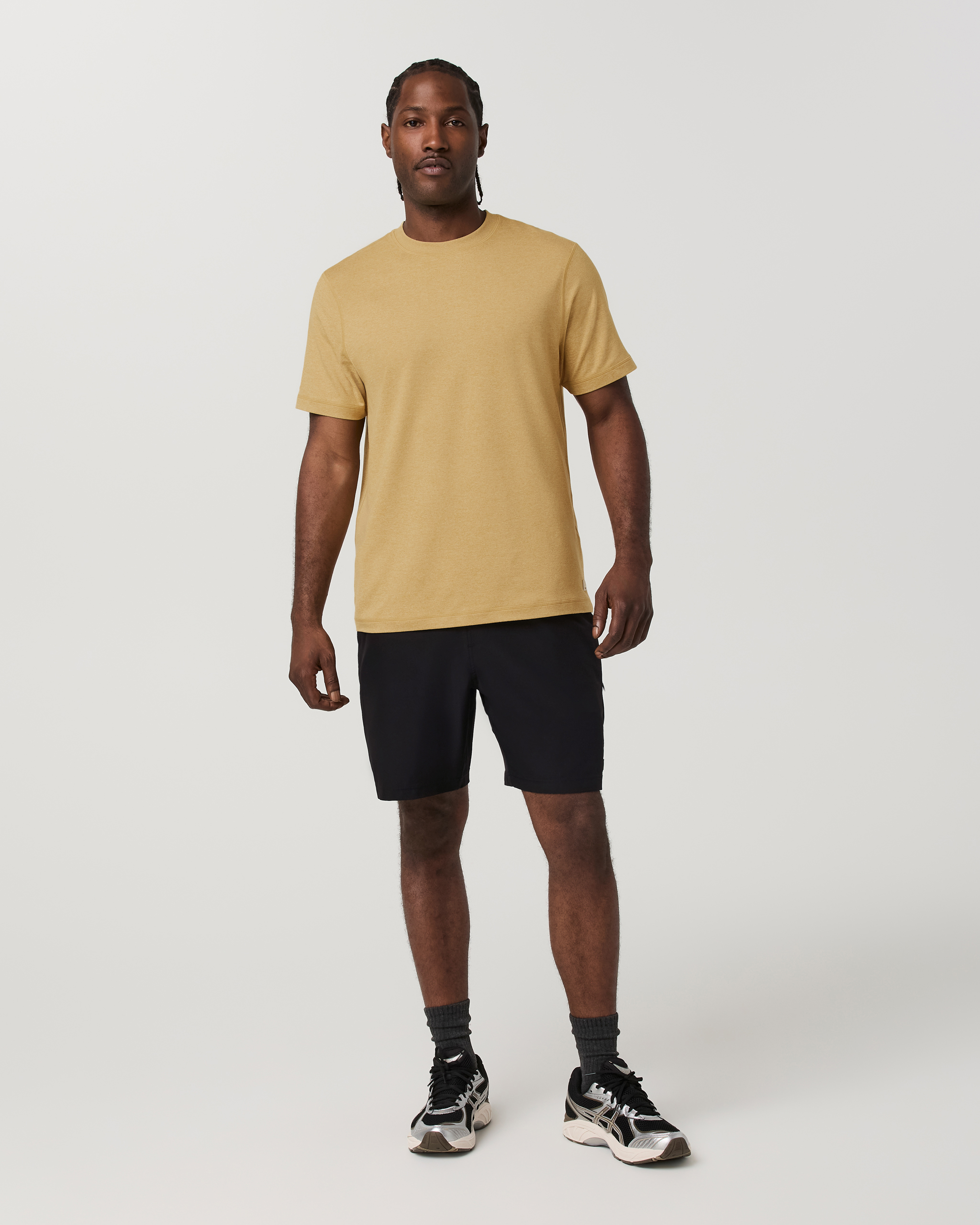 Short Sleeve Ponto Performance Tee | Golden Brown Heather - Image 5