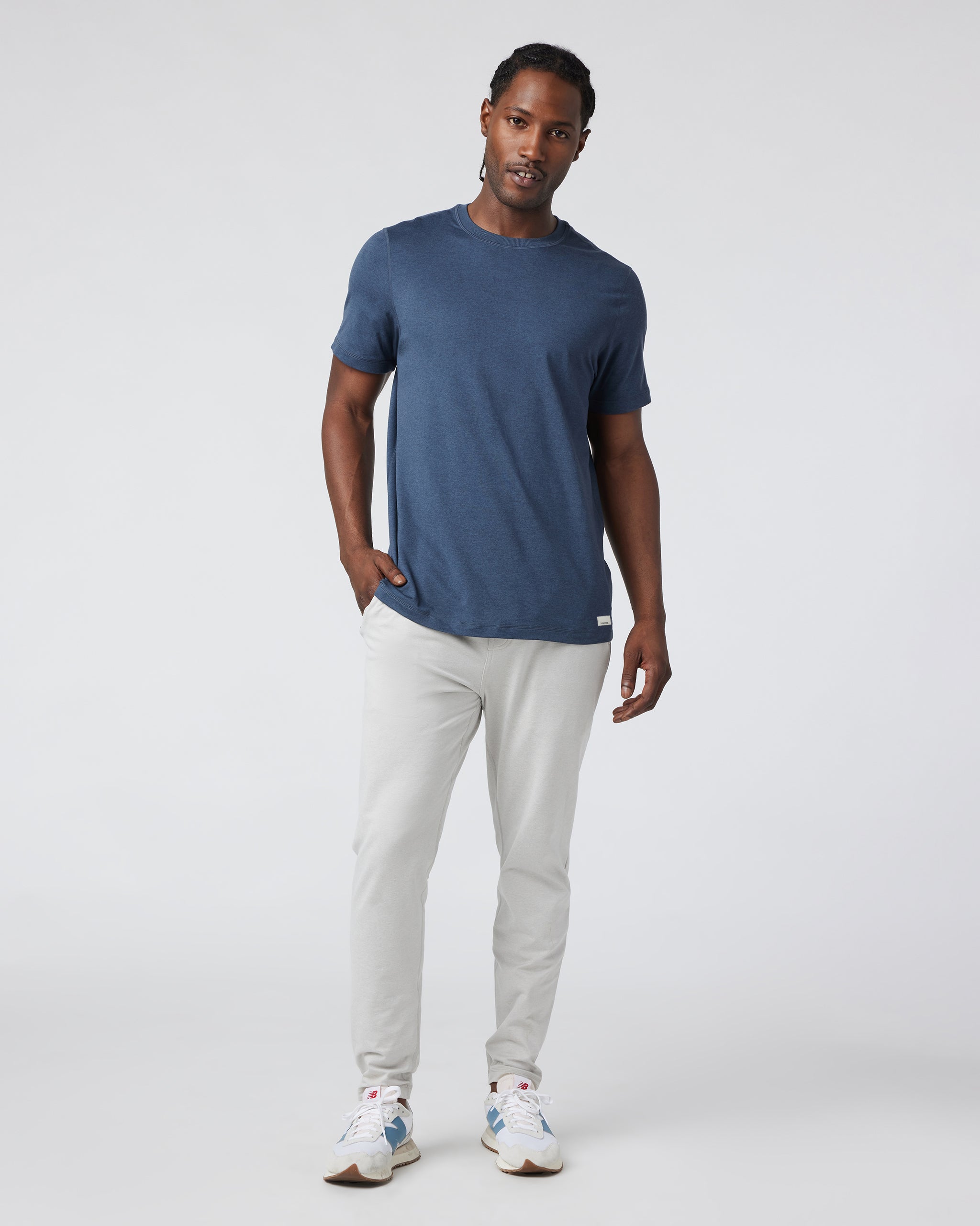 Short Sleeve Ponto Performance Tee | Azure Heather - Image 3