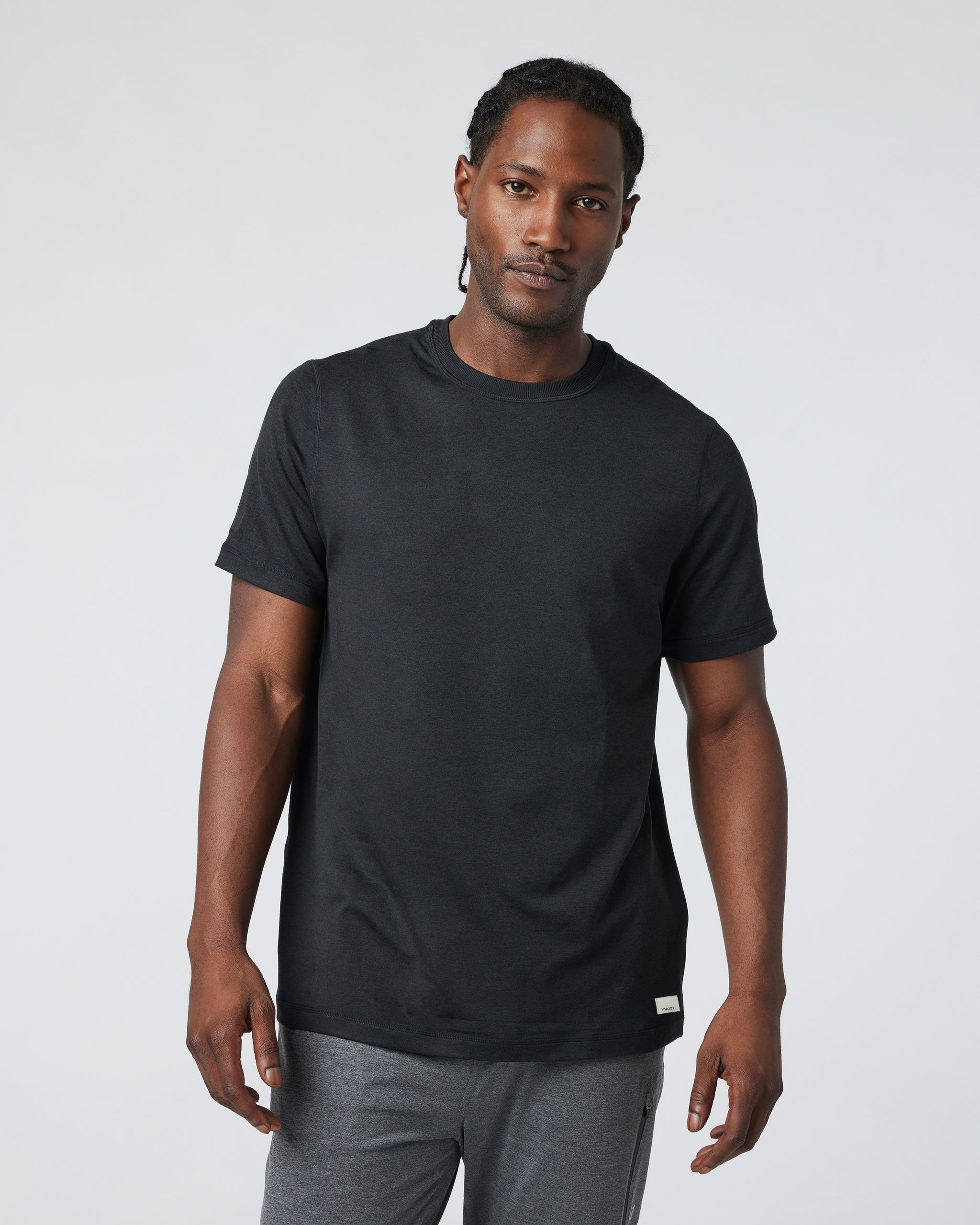 Short Sleeve Ponto Performance Tee | Black Heather