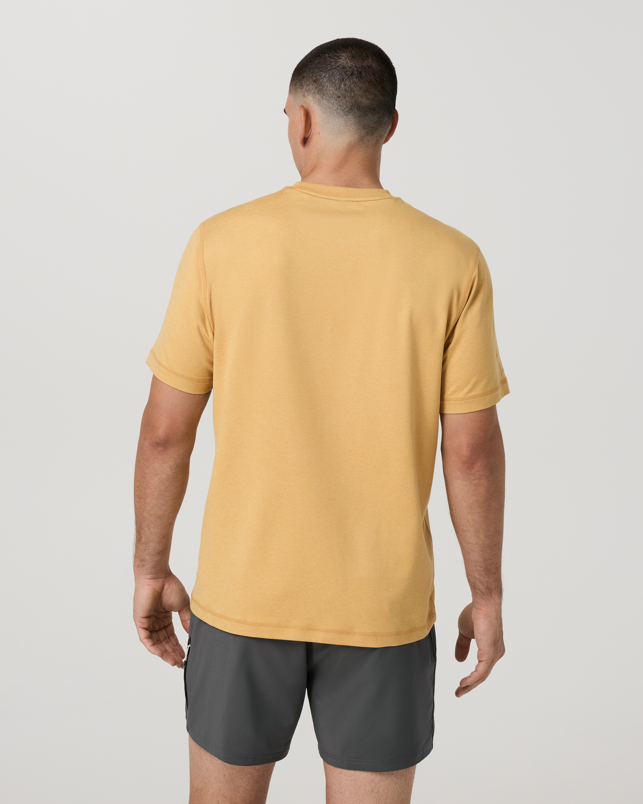 Short Sleeve Ponto Performance Tee | Brass Heather - Image 3
