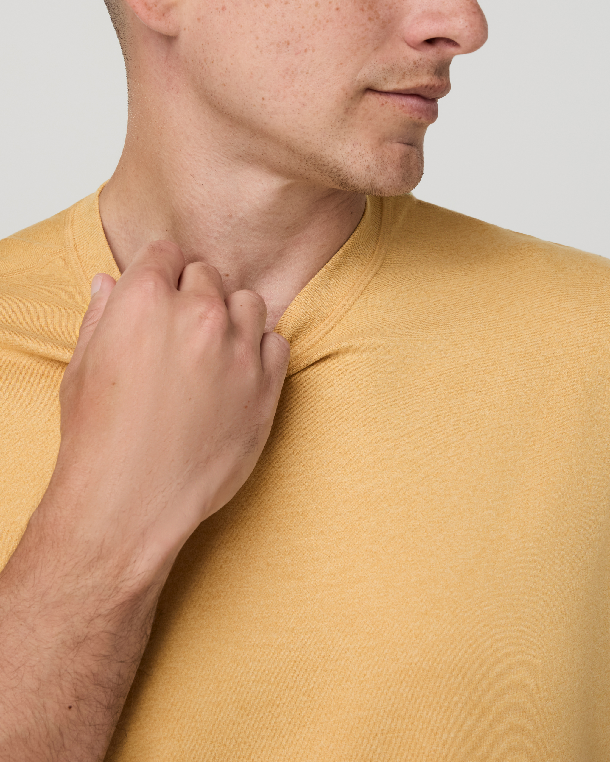 Short Sleeve Ponto Performance Tee | Brass Heather - Image 2