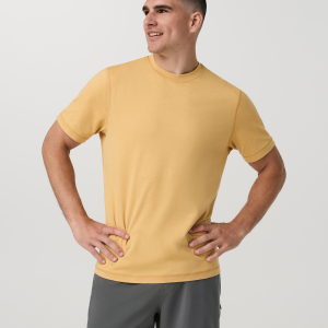 Short Sleeve Ponto Performance Tee | Brass Heather