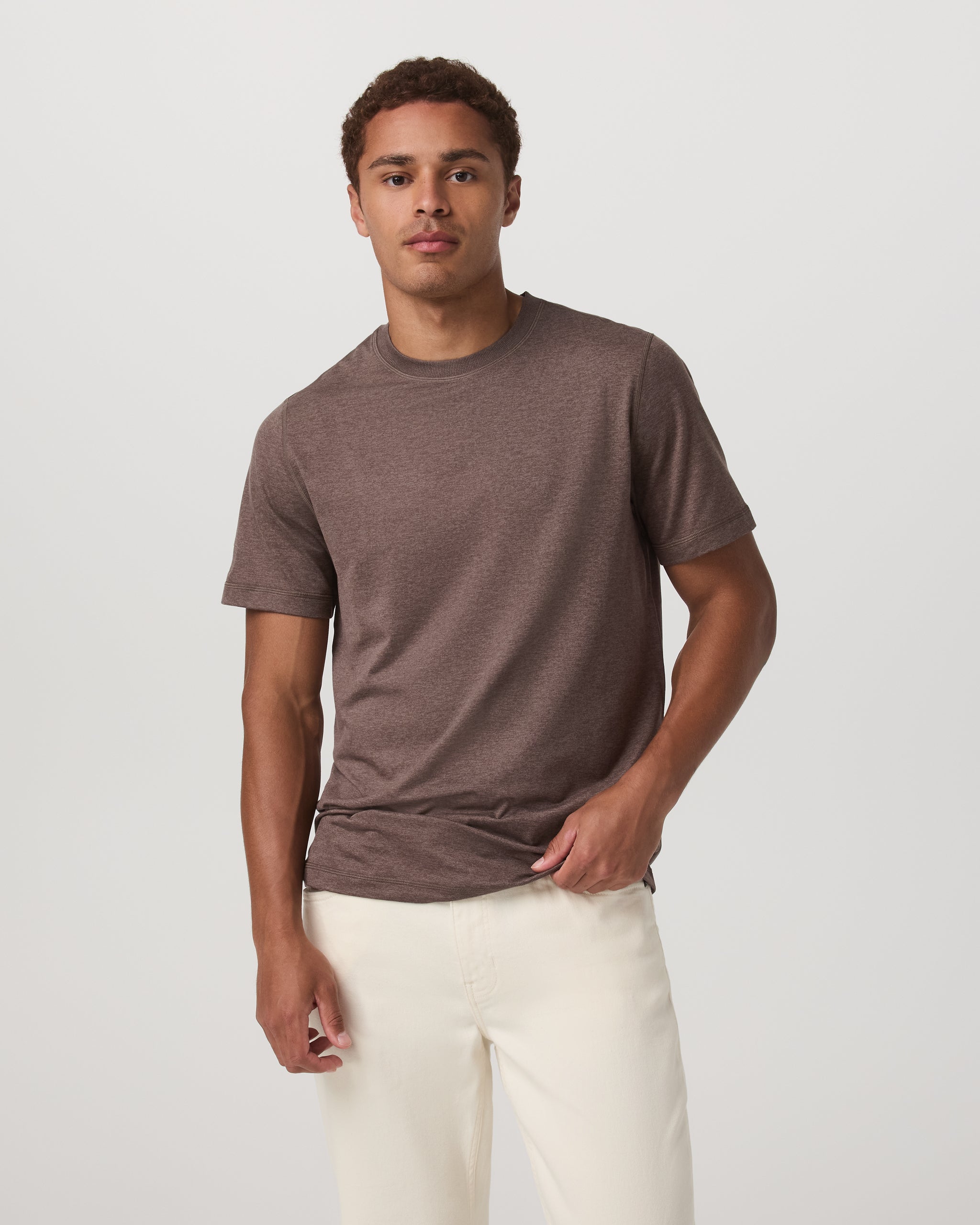 Short Sleeve Ponto Performance Tee | Elm Heather - Image 5