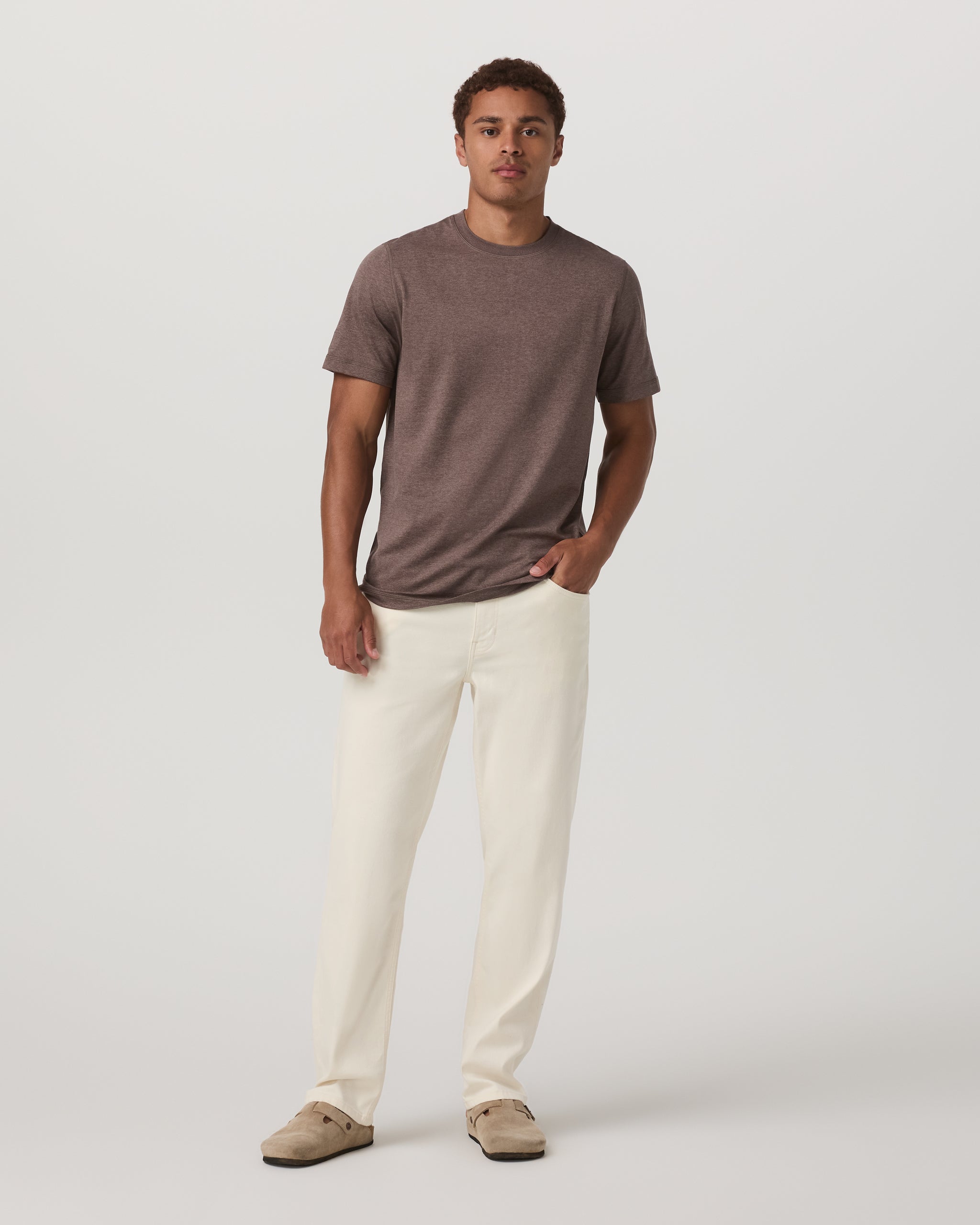 Short Sleeve Ponto Performance Tee | Elm Heather - Image 4