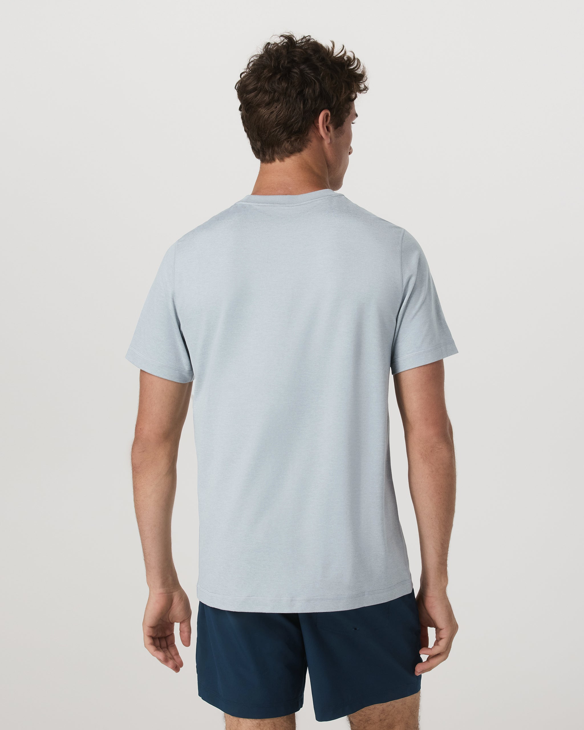 Short Sleeve Ponto Performance Tee | Harbor Grey Heather - Image 3